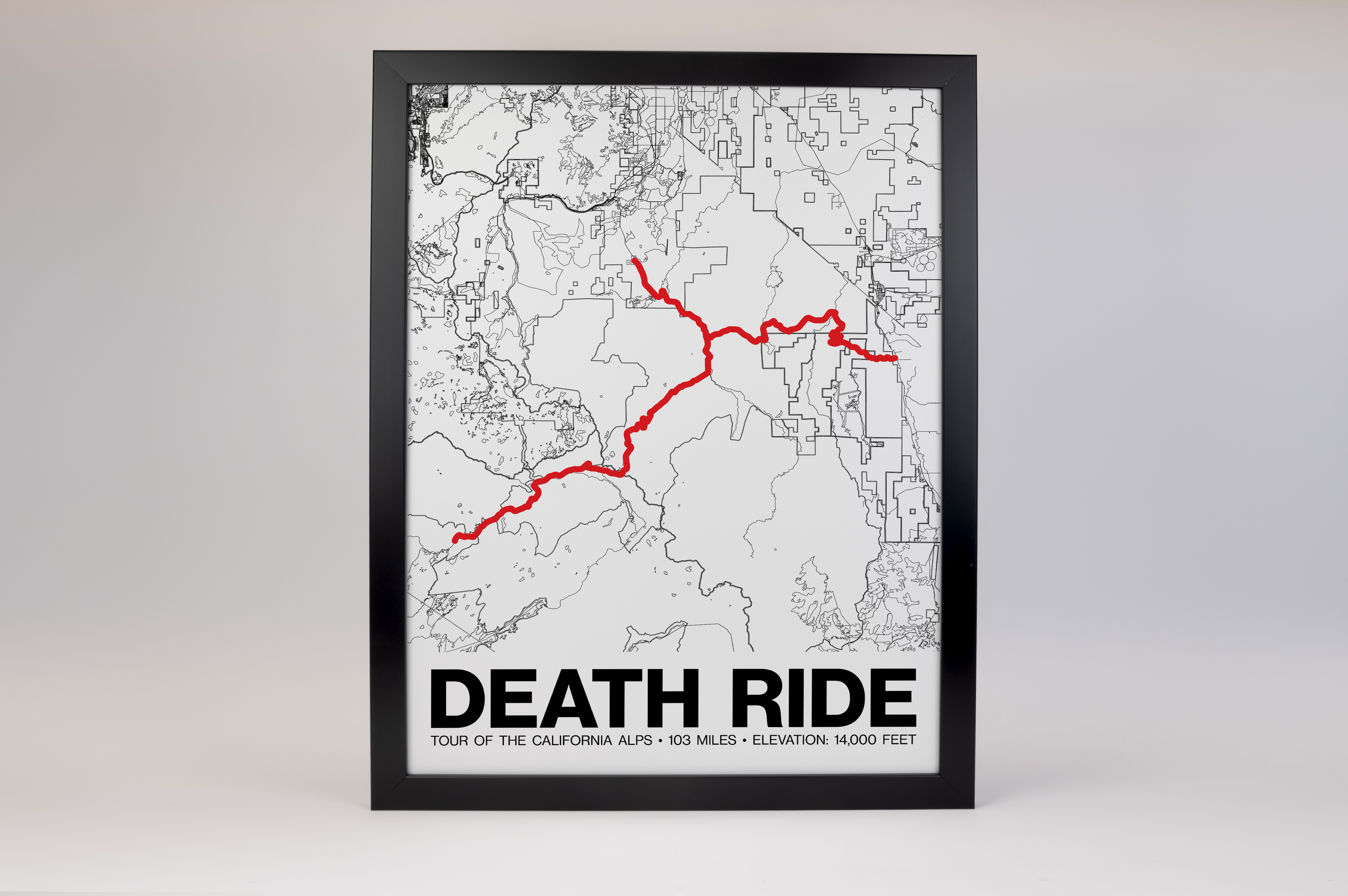 Death Ride / Tour of the California Alps Poster - Grid Style