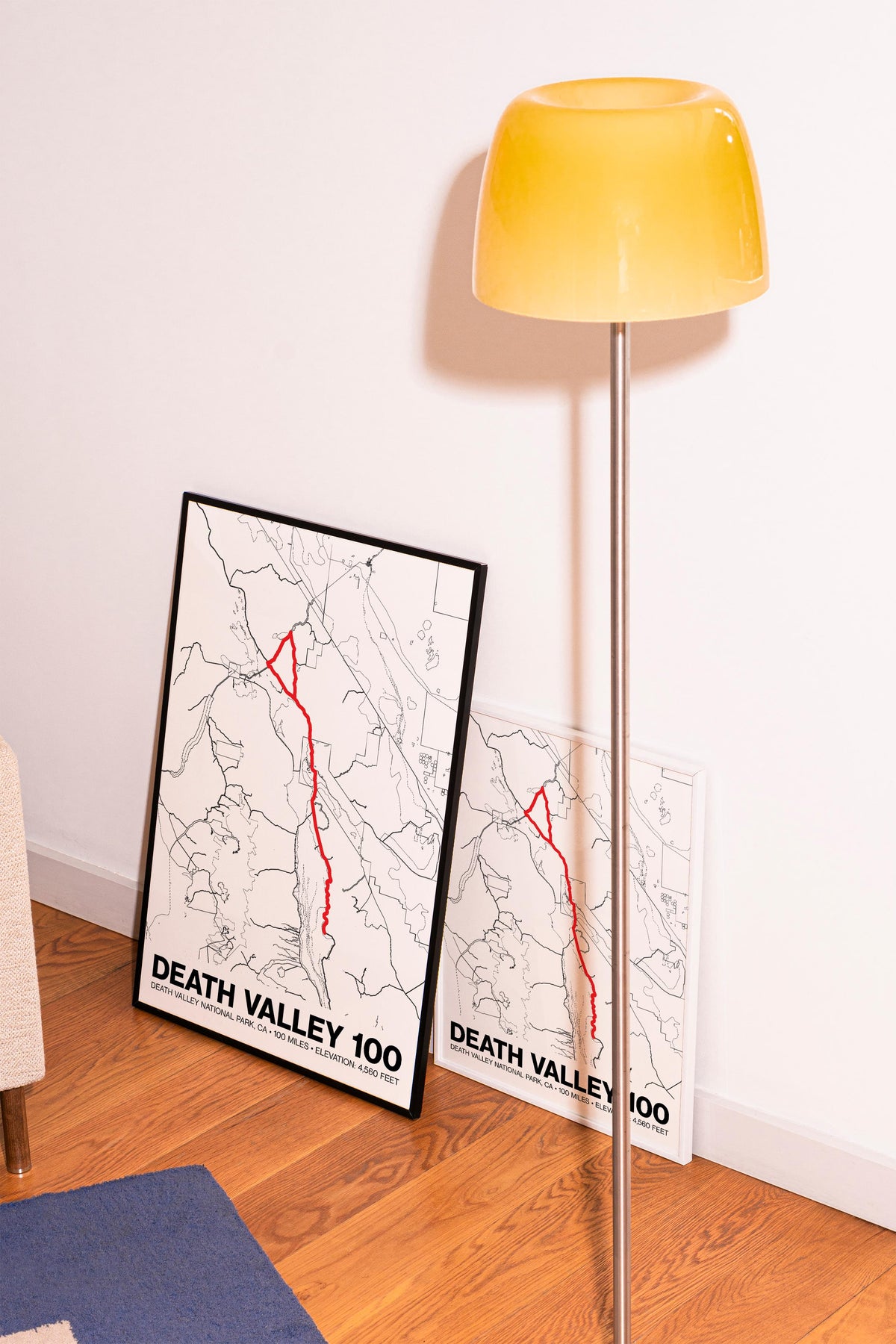 Death Valley Century - 100 Miles Poster - Grid Style