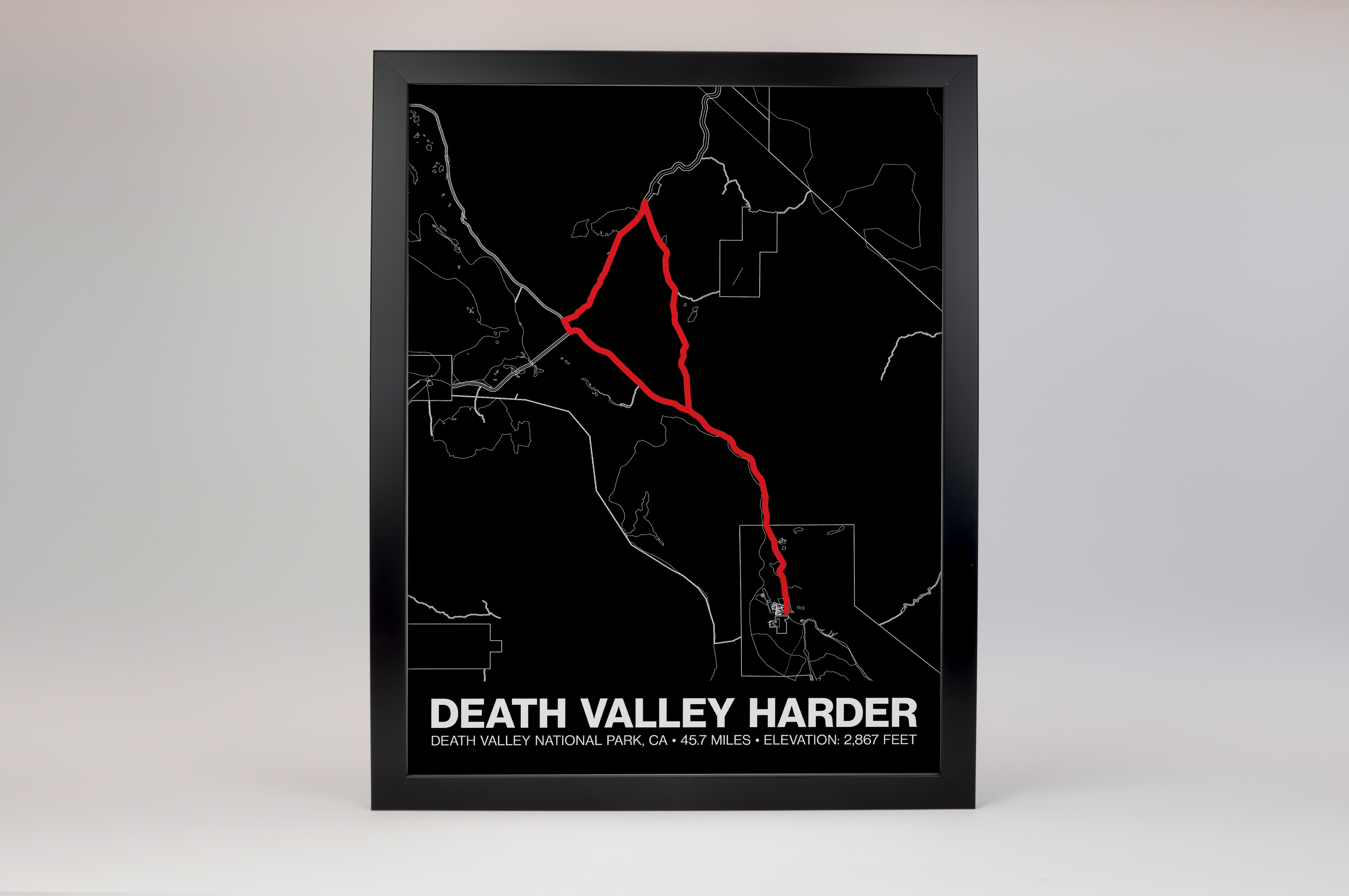 Death Valley Century - Harder Half Poster - Grid Style
