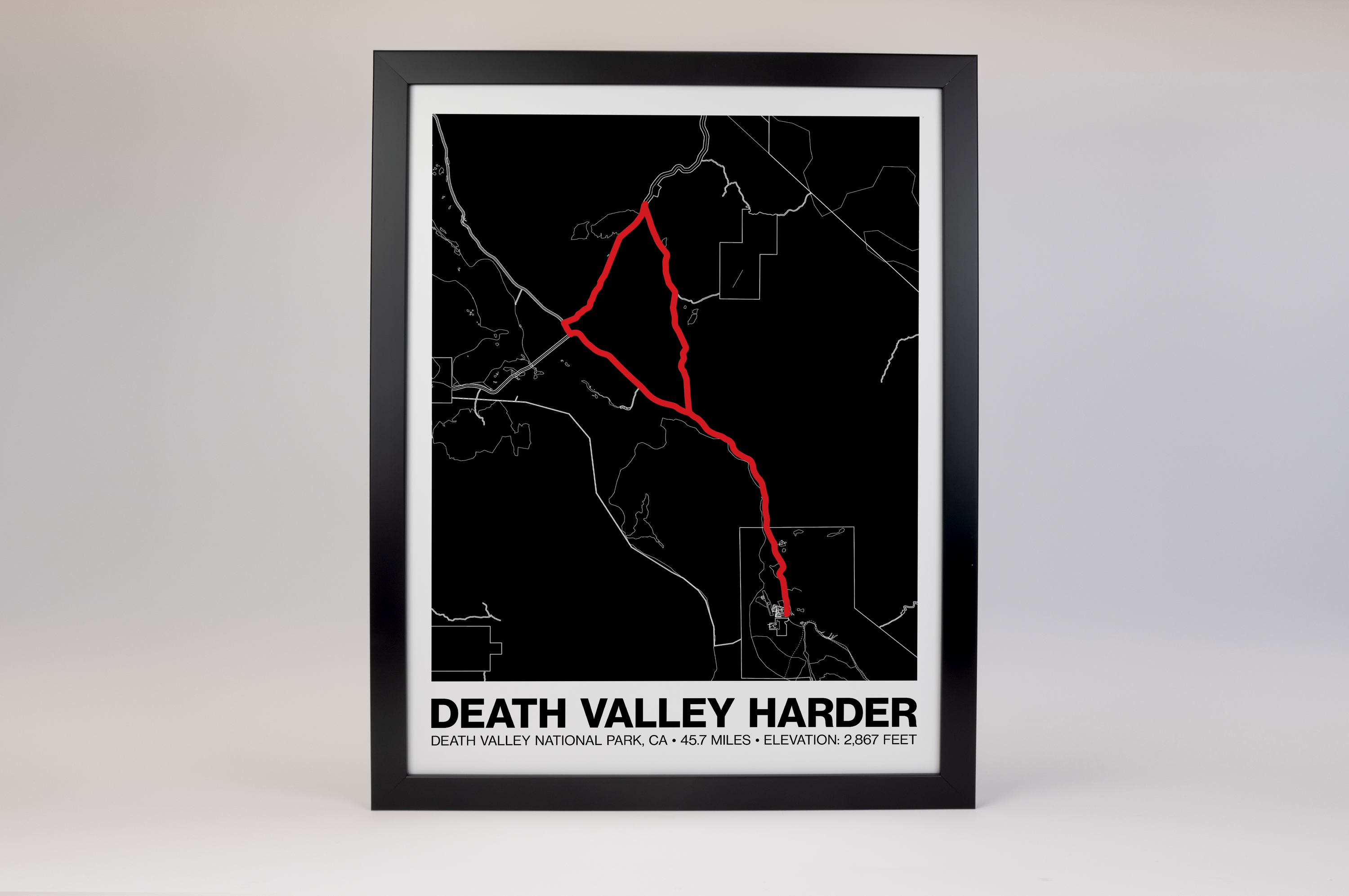 Death Valley Century - Harder Half Poster - Grid Style