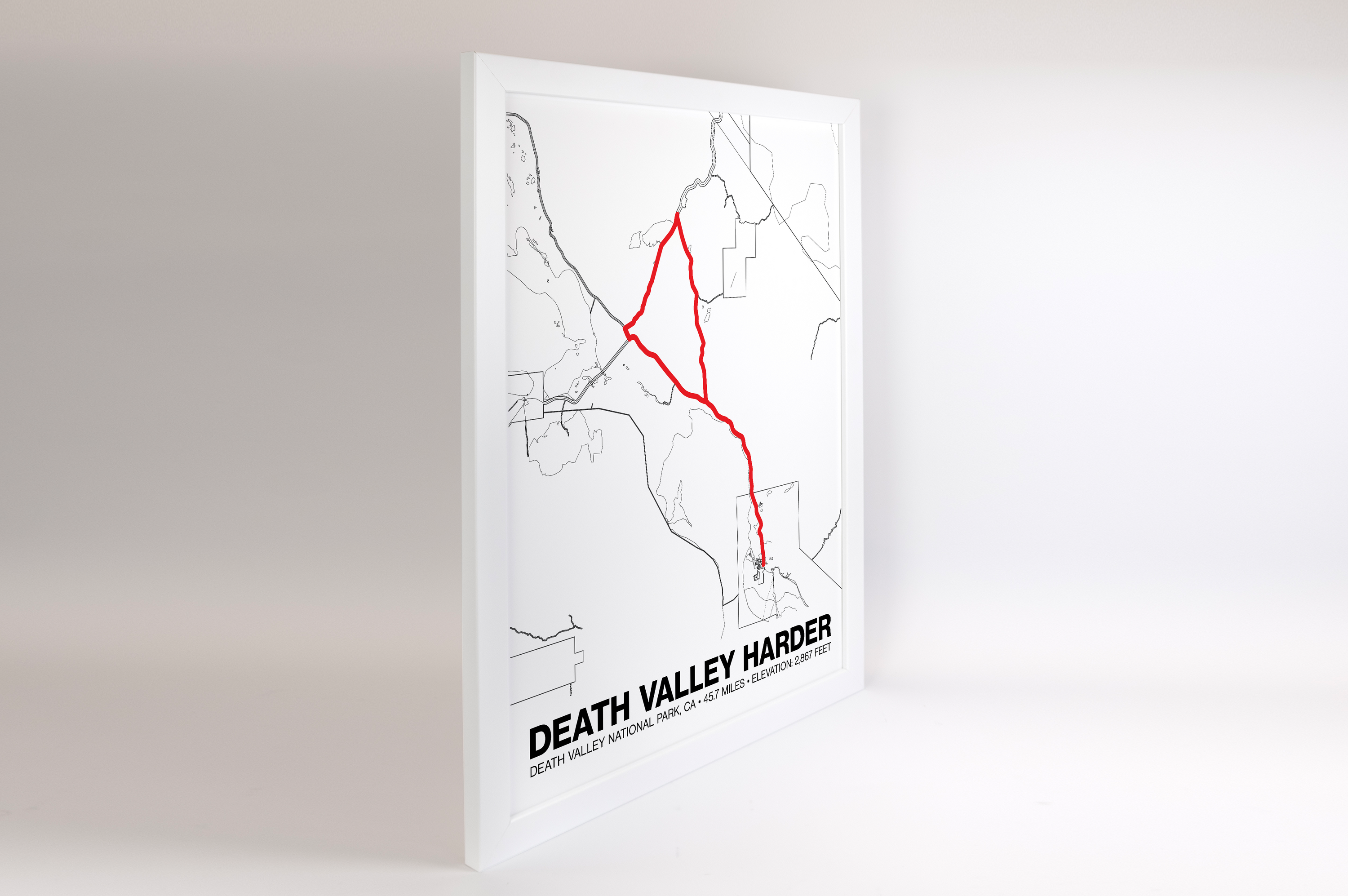 Death Valley Century - Harder Half Poster - Grid Style