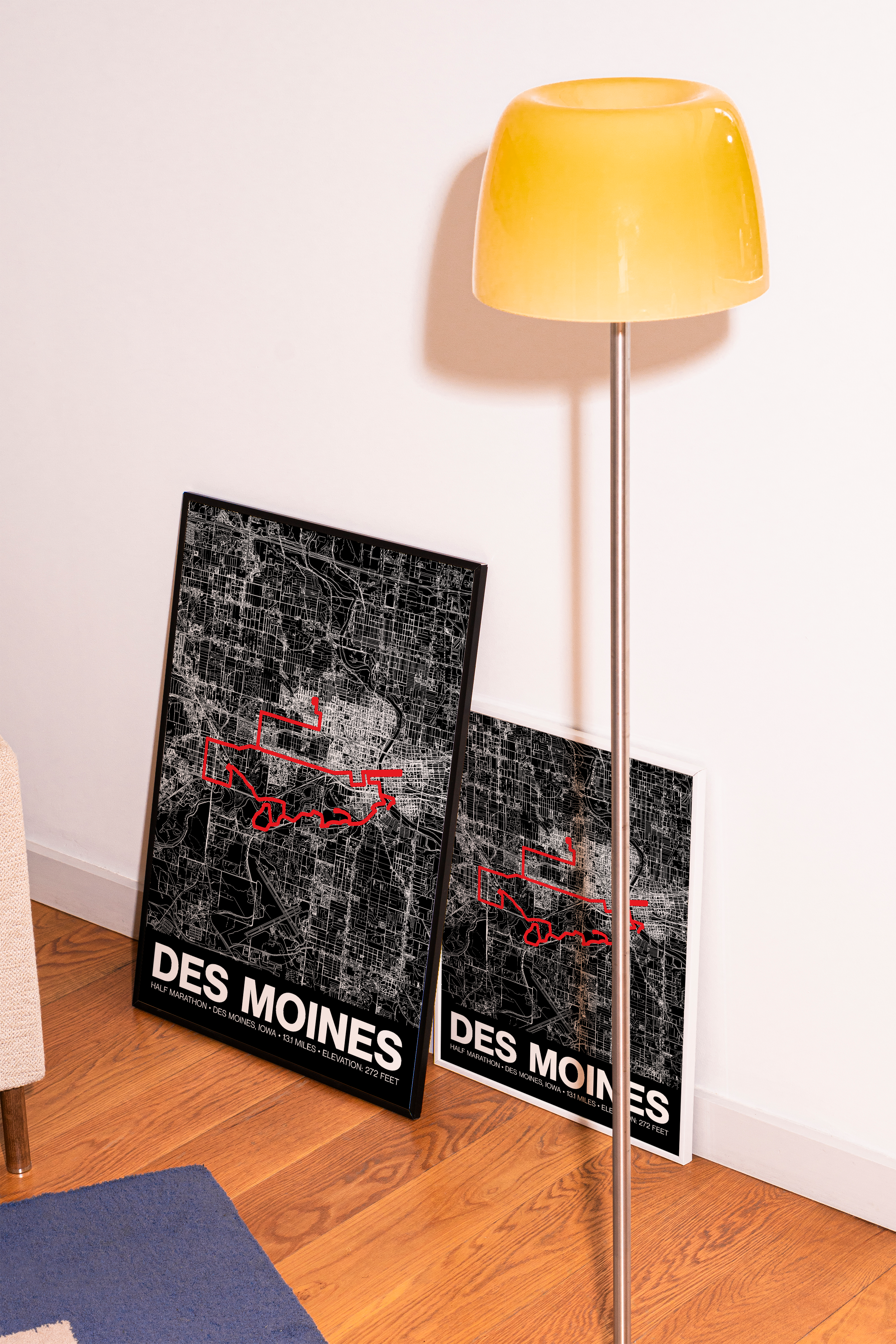 Des Moines Half Marathon Poster - Grid Style