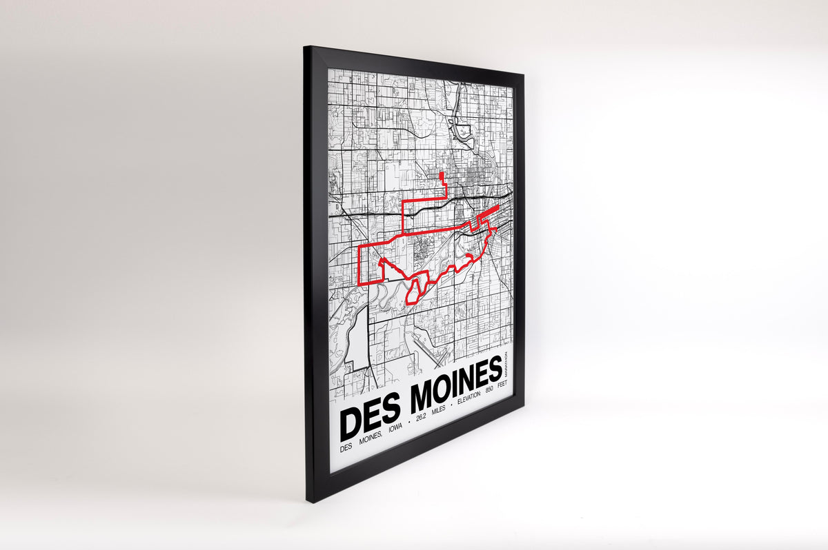 Des Moines Marathon Poster - Grid Style