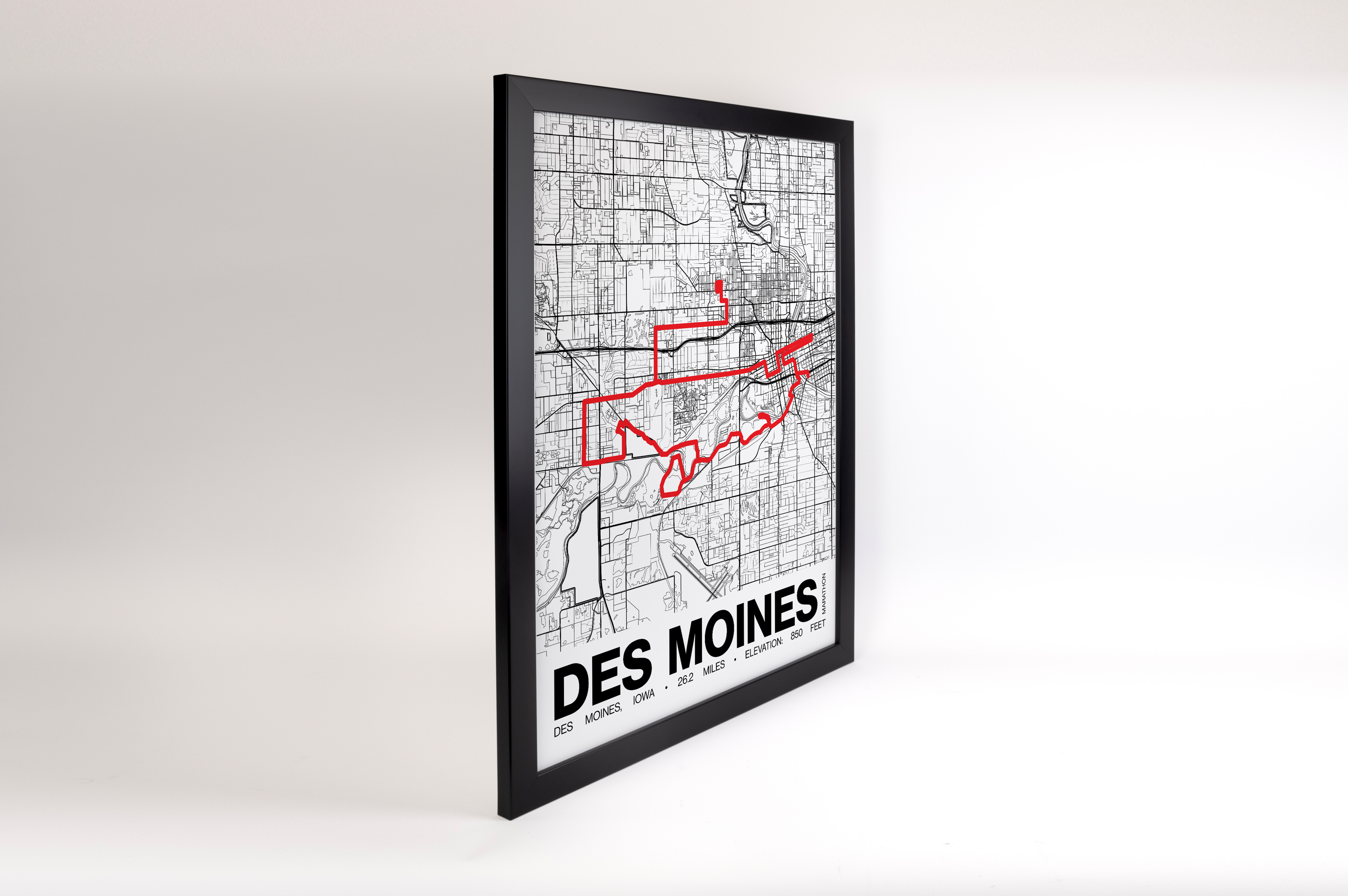 Des Moines Marathon Poster - Grid Style