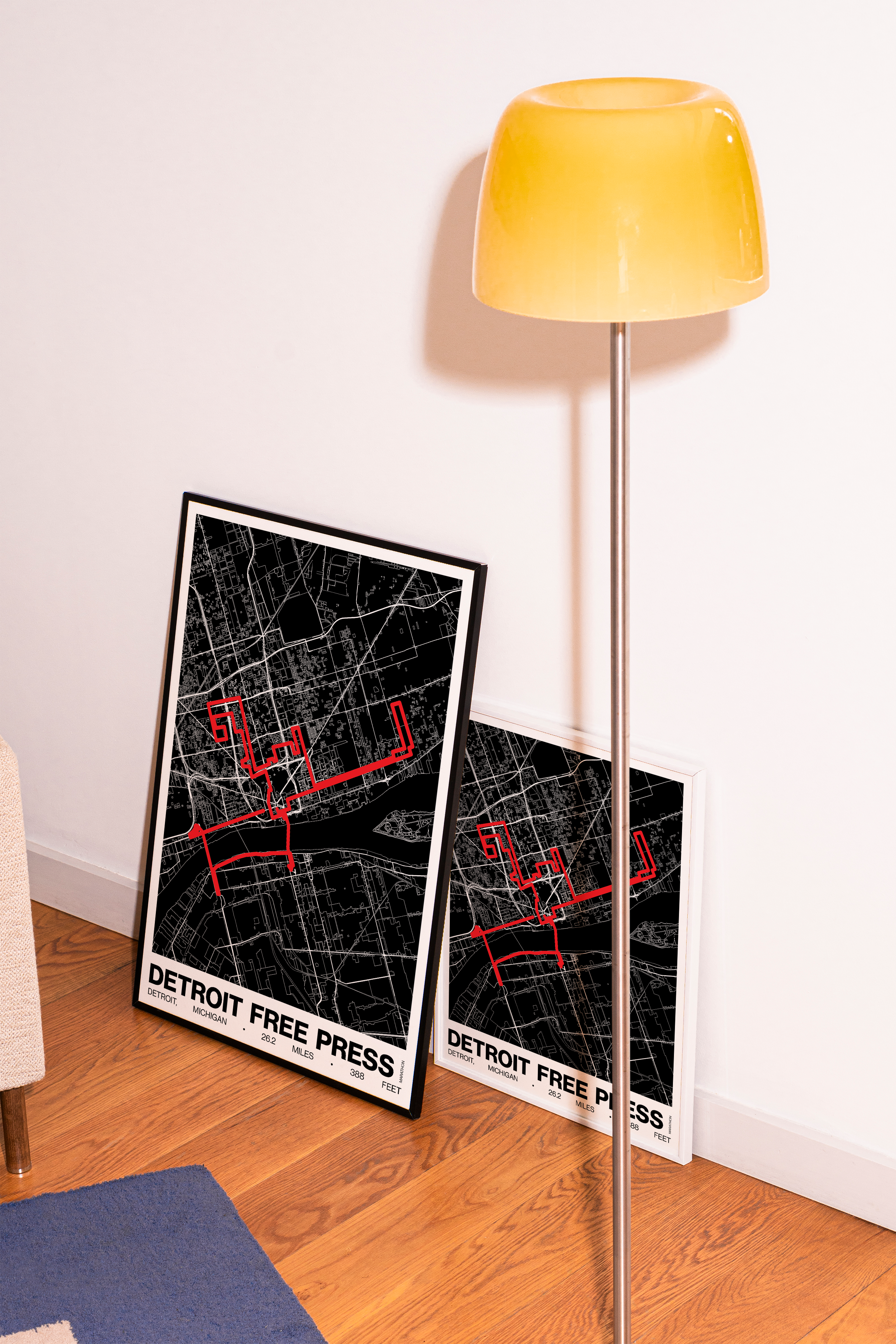 Detroit Free Press Marathon Poster - Grid Style