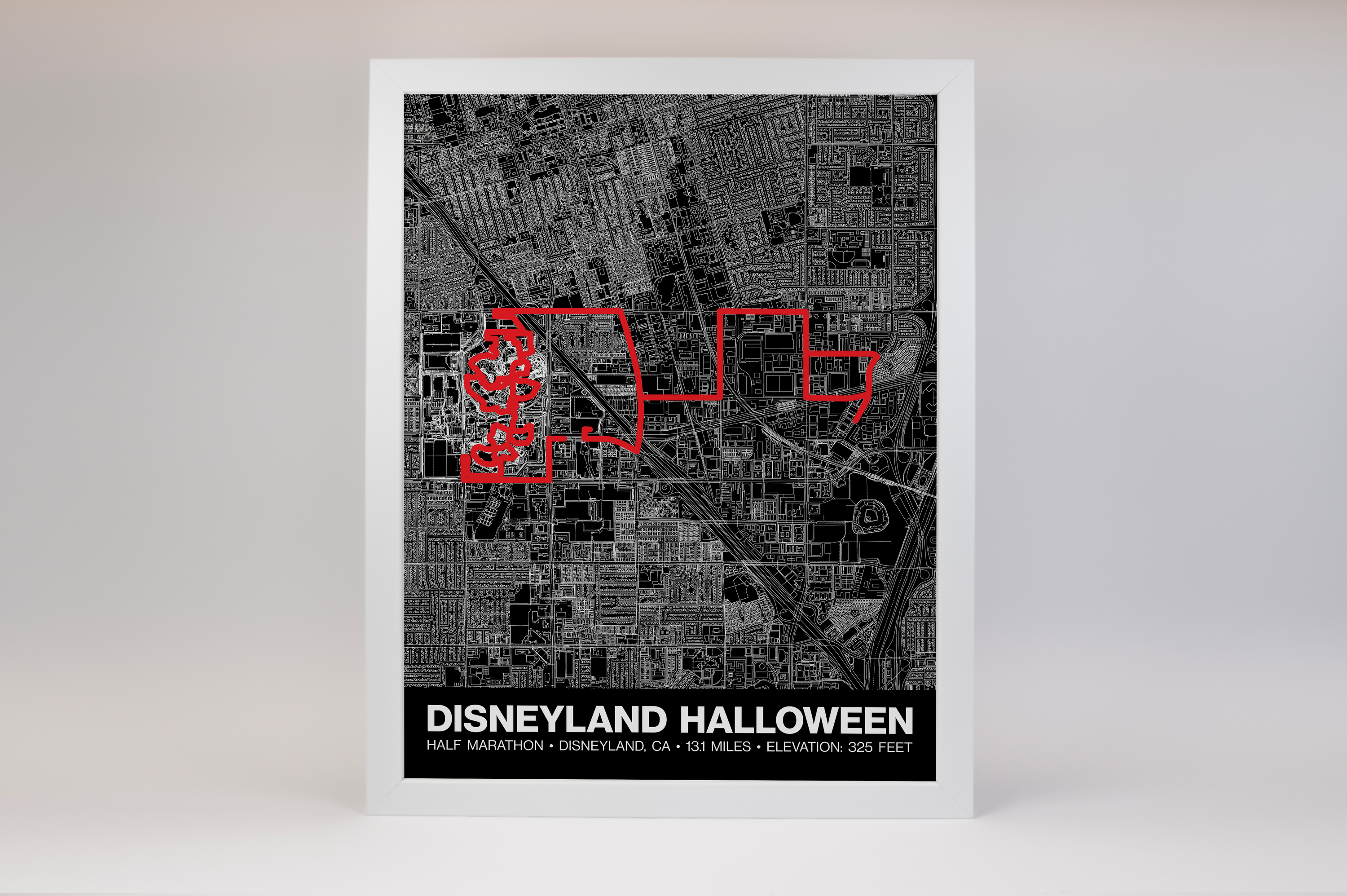 Disneyland Halloween Half Marathon Poster - Grid Style
