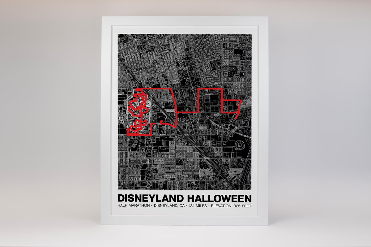 Disneyland Halloween Half Marathon Poster - Grid Style