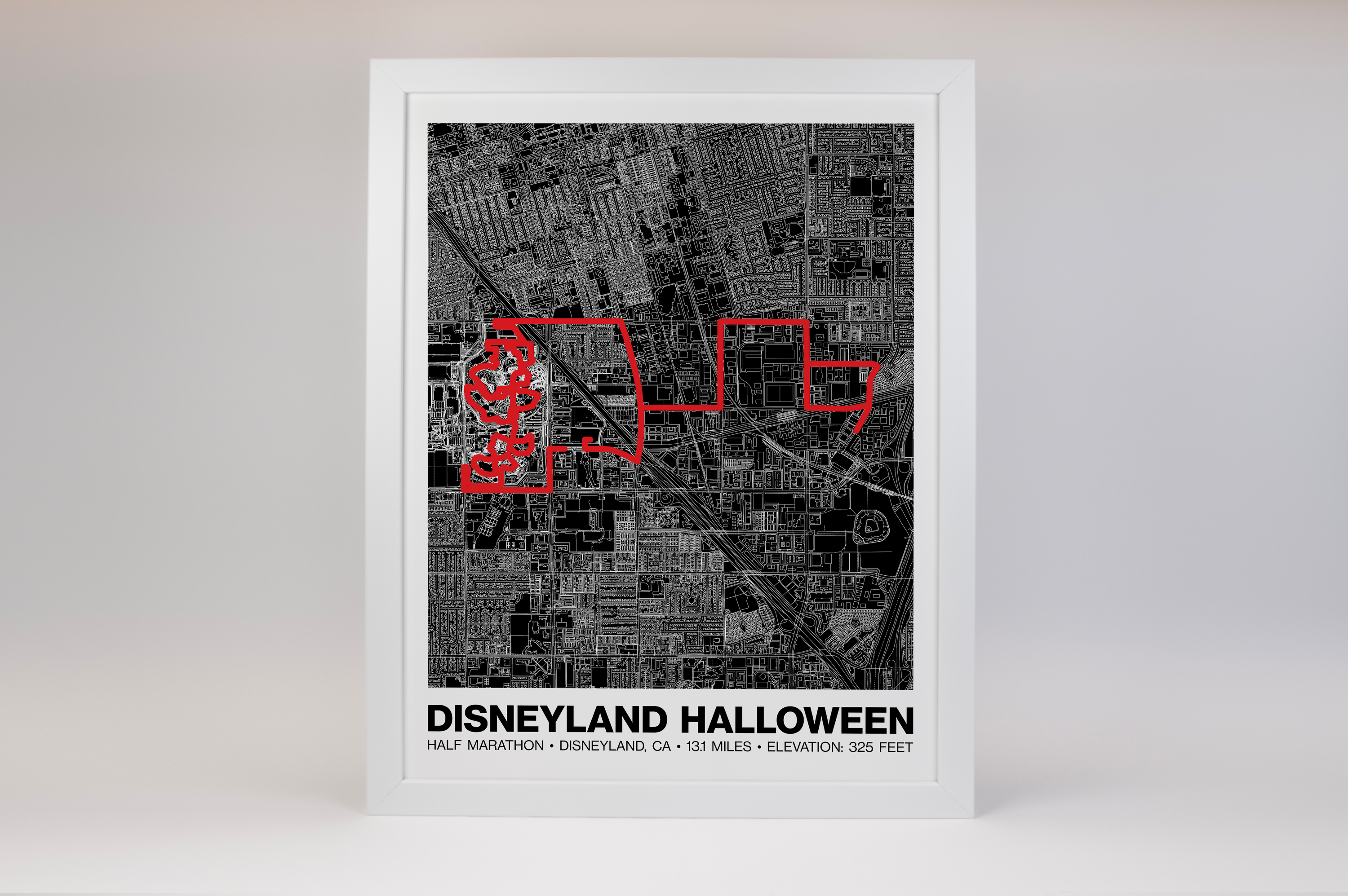 Disneyland Halloween Half Marathon Poster - Grid Style