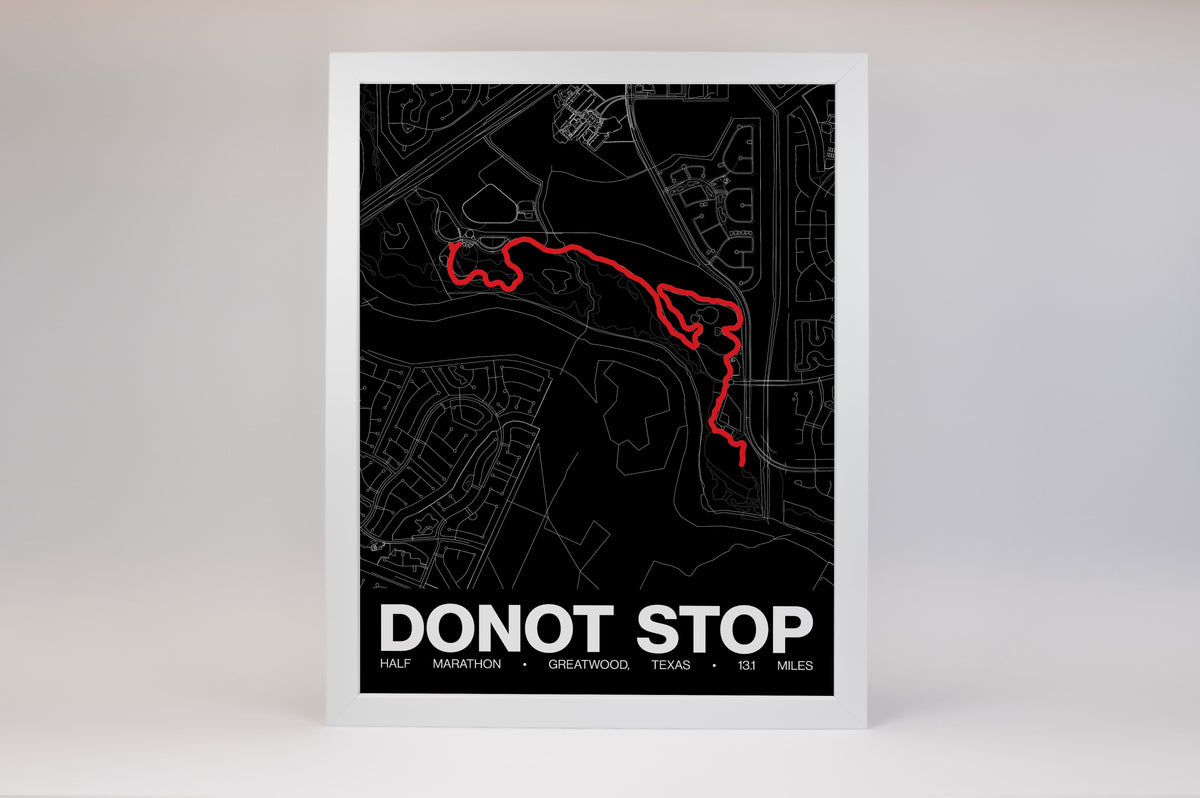 DoNot Stop Half Marathon Poster - Grid Style