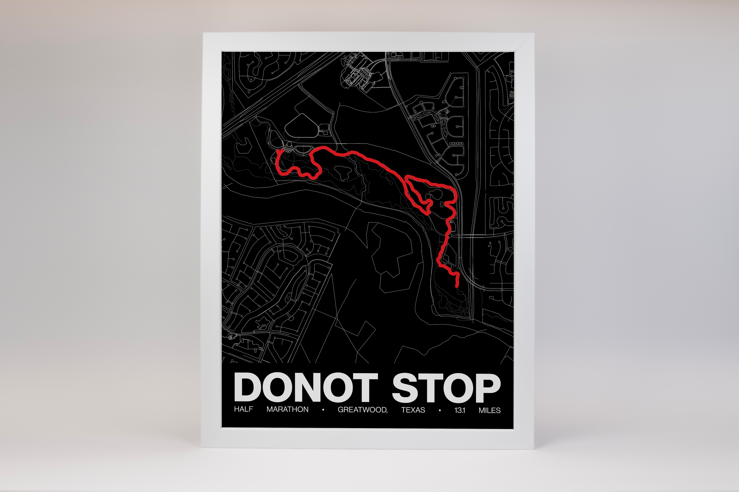 DoNot Stop Half Marathon Poster - Grid Style