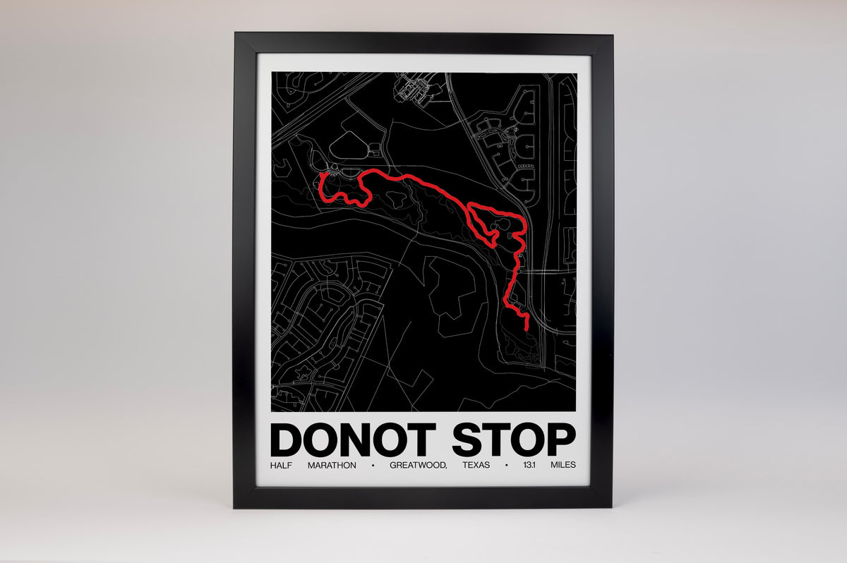 DoNot Stop Half Marathon Poster - Grid Style