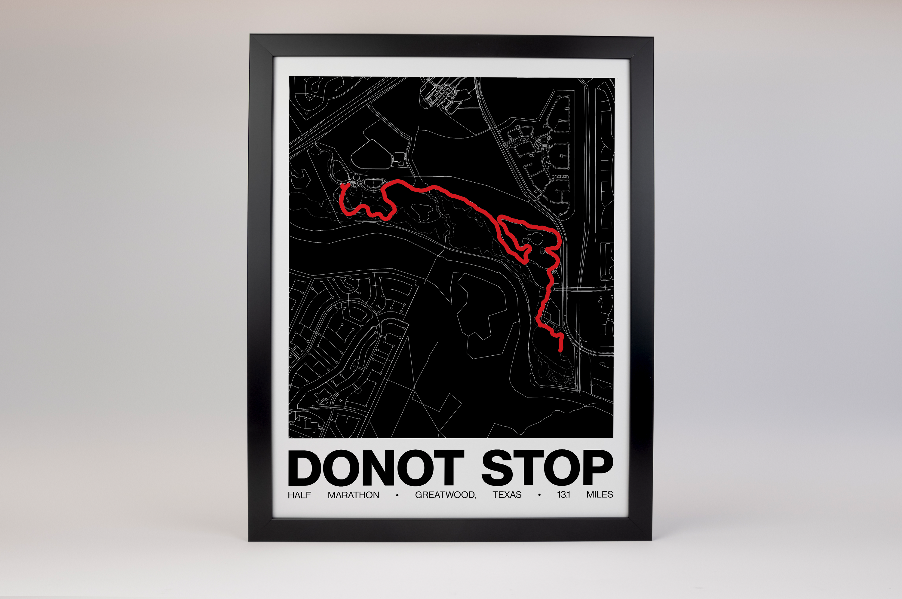 DoNot Stop Half Marathon Poster - Grid Style