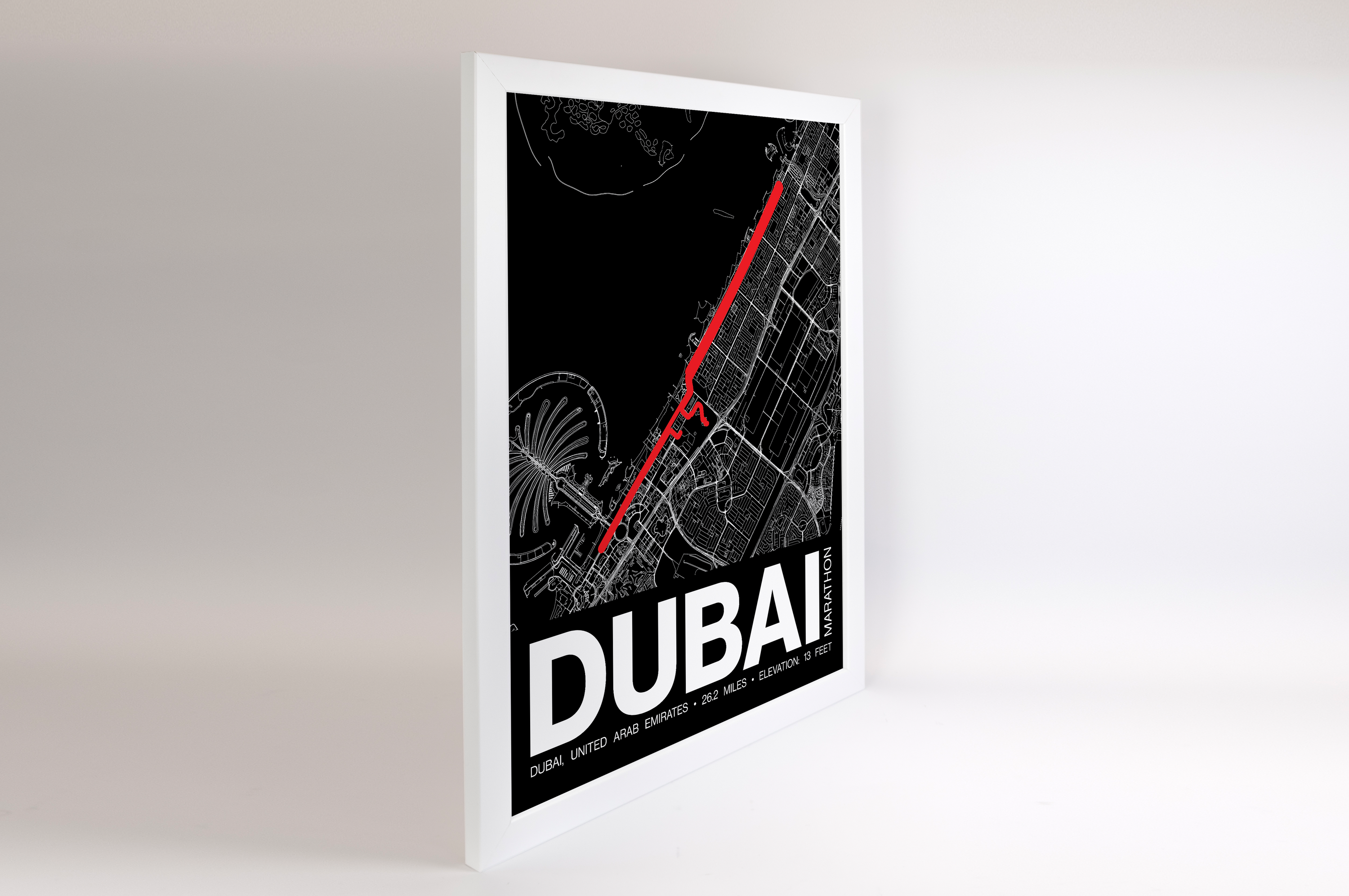 Dubai Marathon Poster - Grid Style