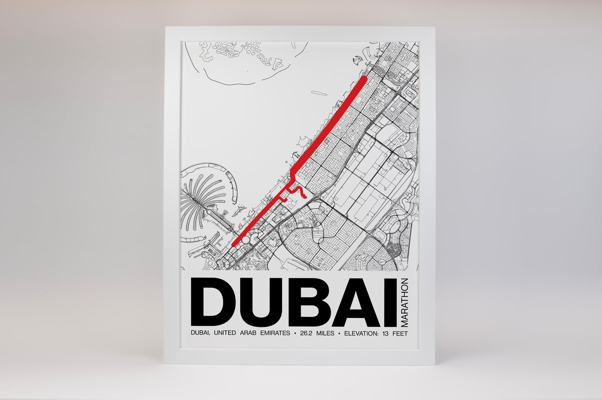 Dubai Marathon Poster - Grid Style