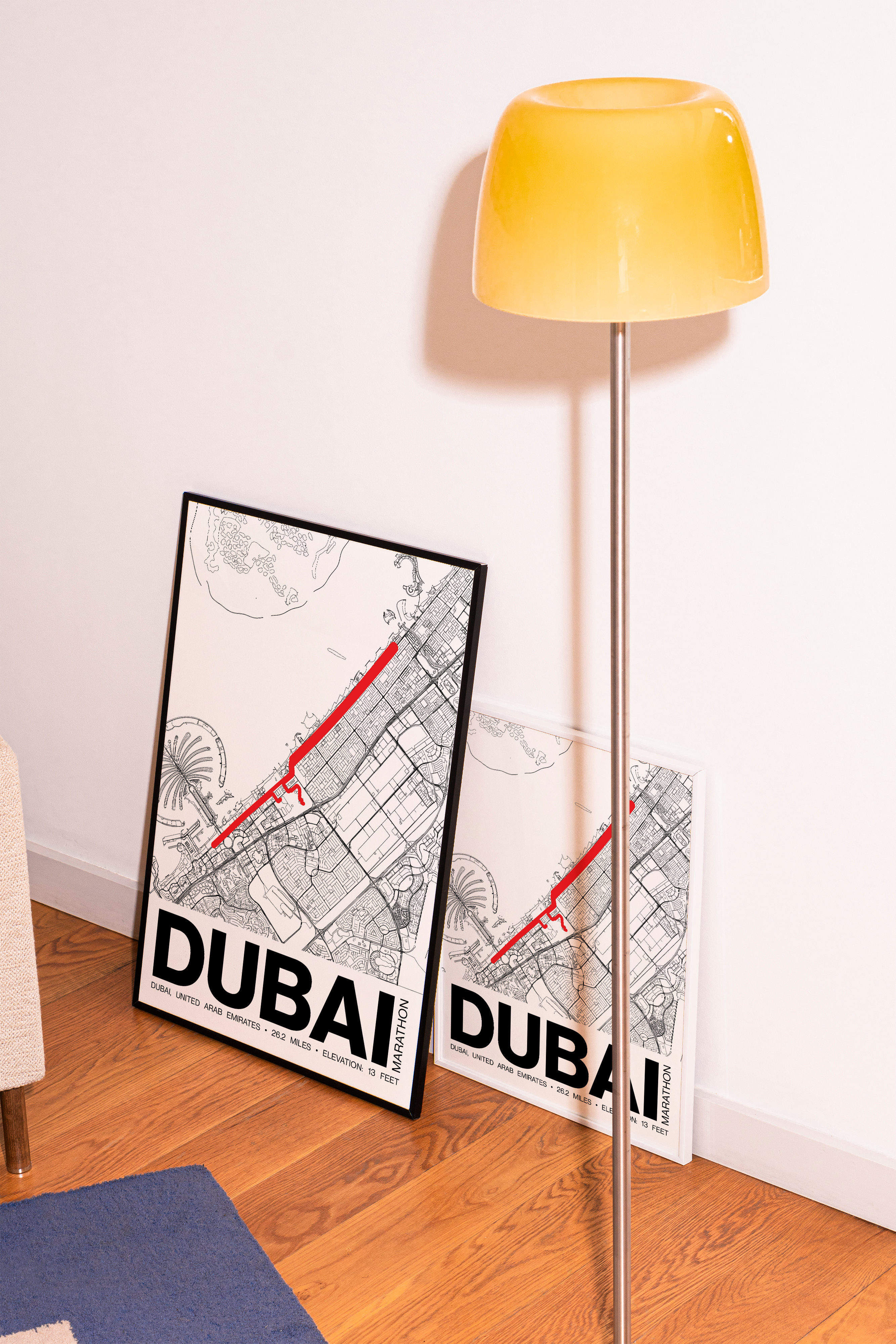 Dubai Marathon Poster - Grid Style