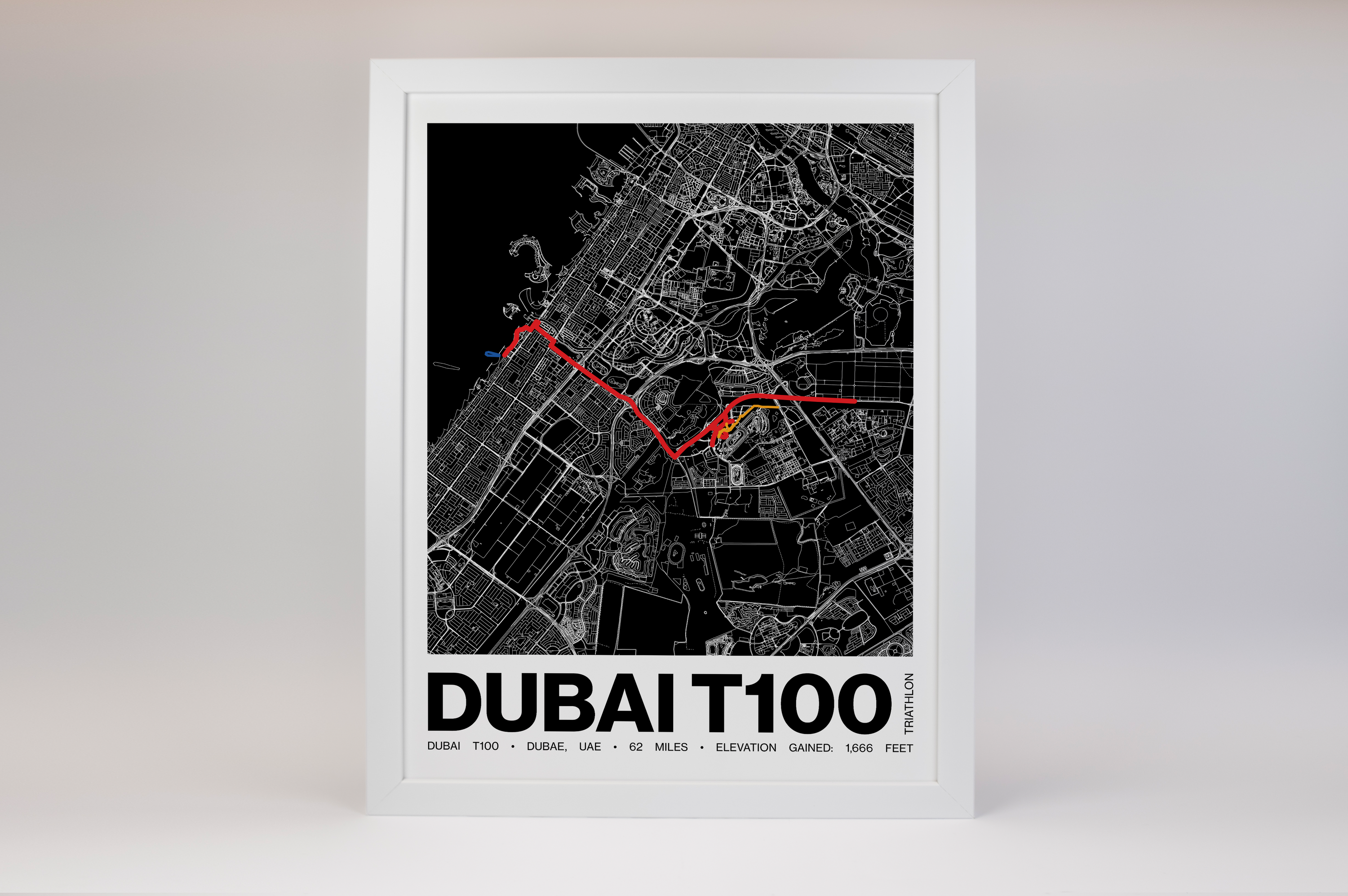 Dubai T100 Poster - Grid Style