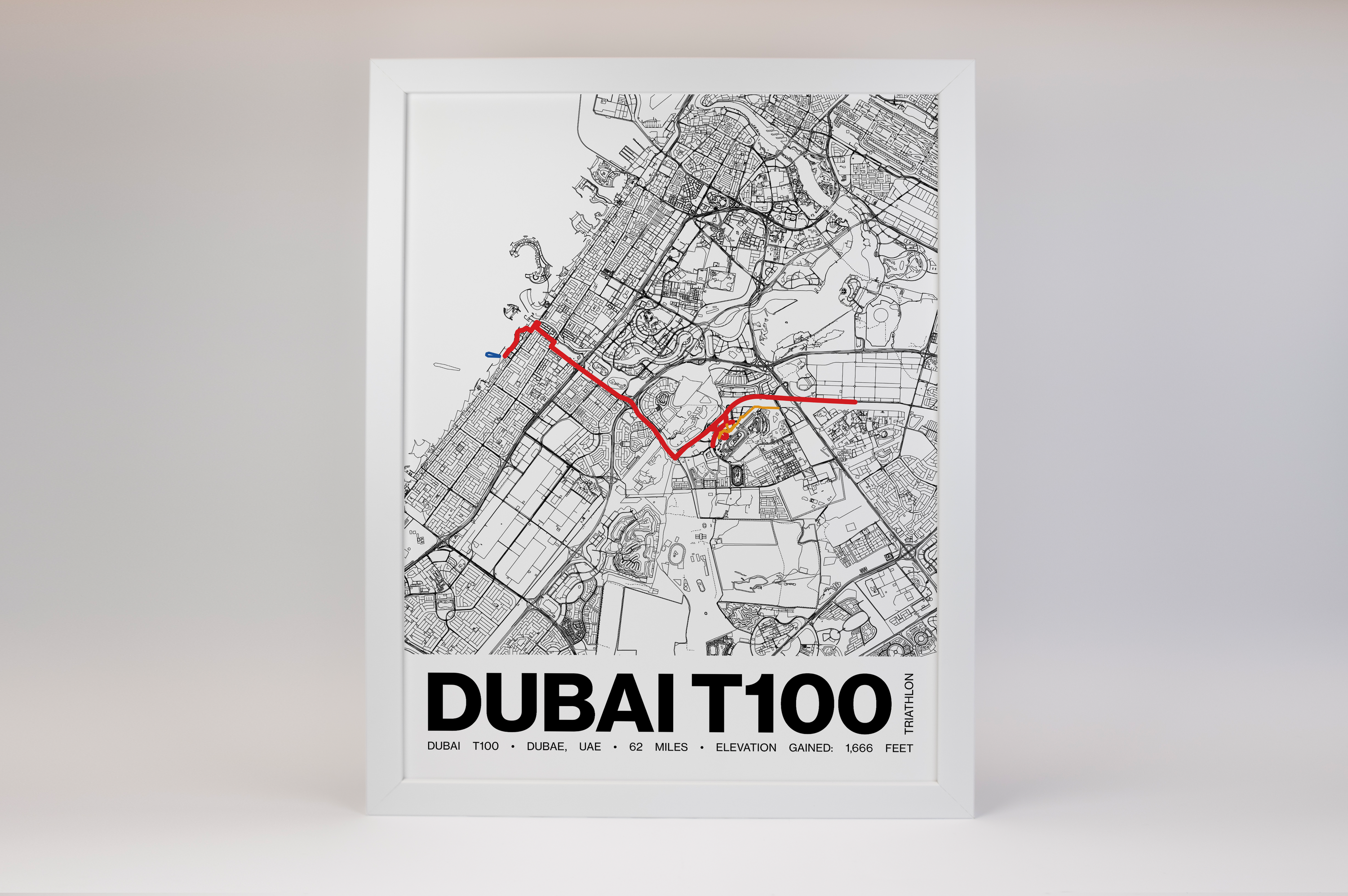 Dubai T100 Poster - Grid Style