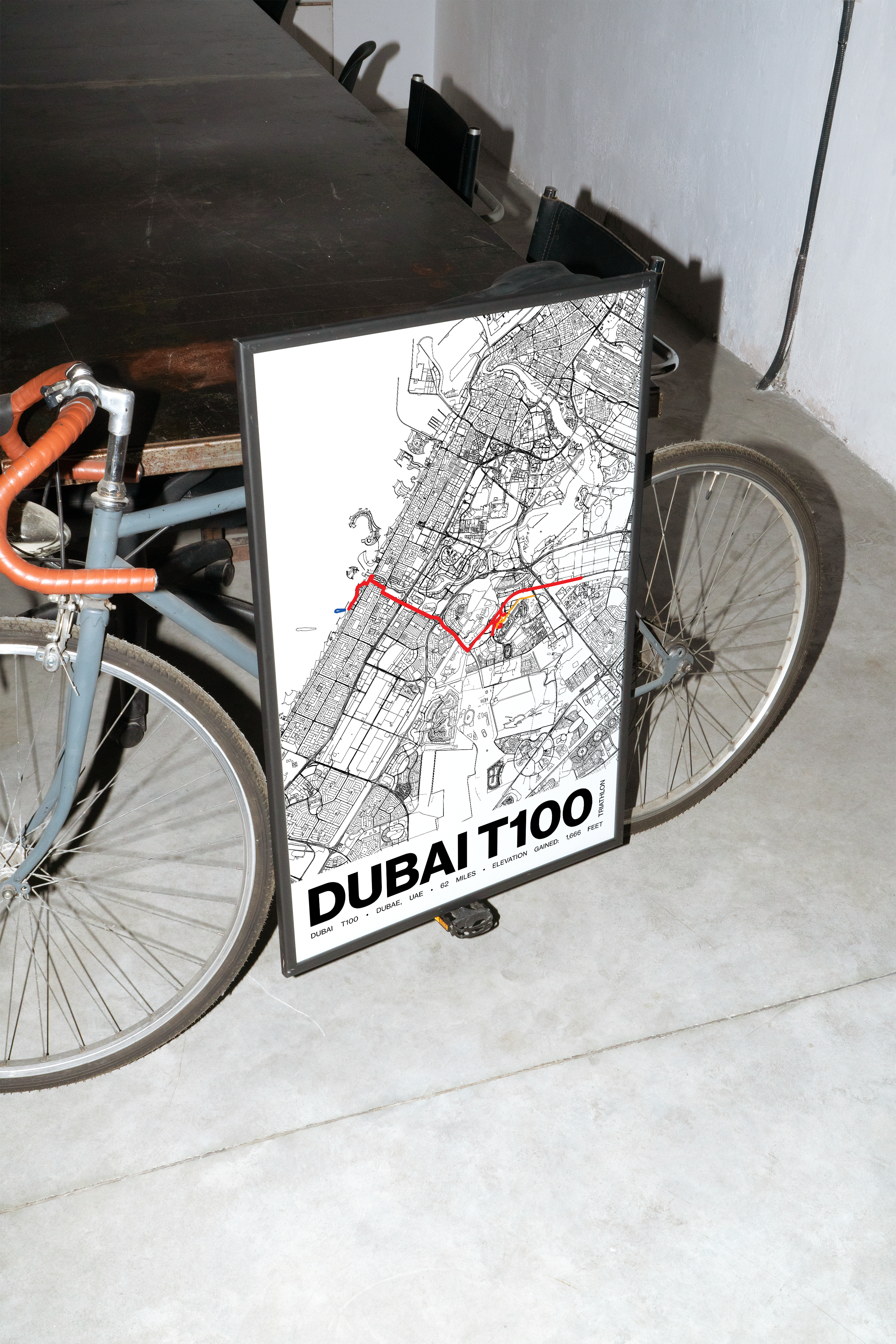 Dubai T100 Poster - Grid Style