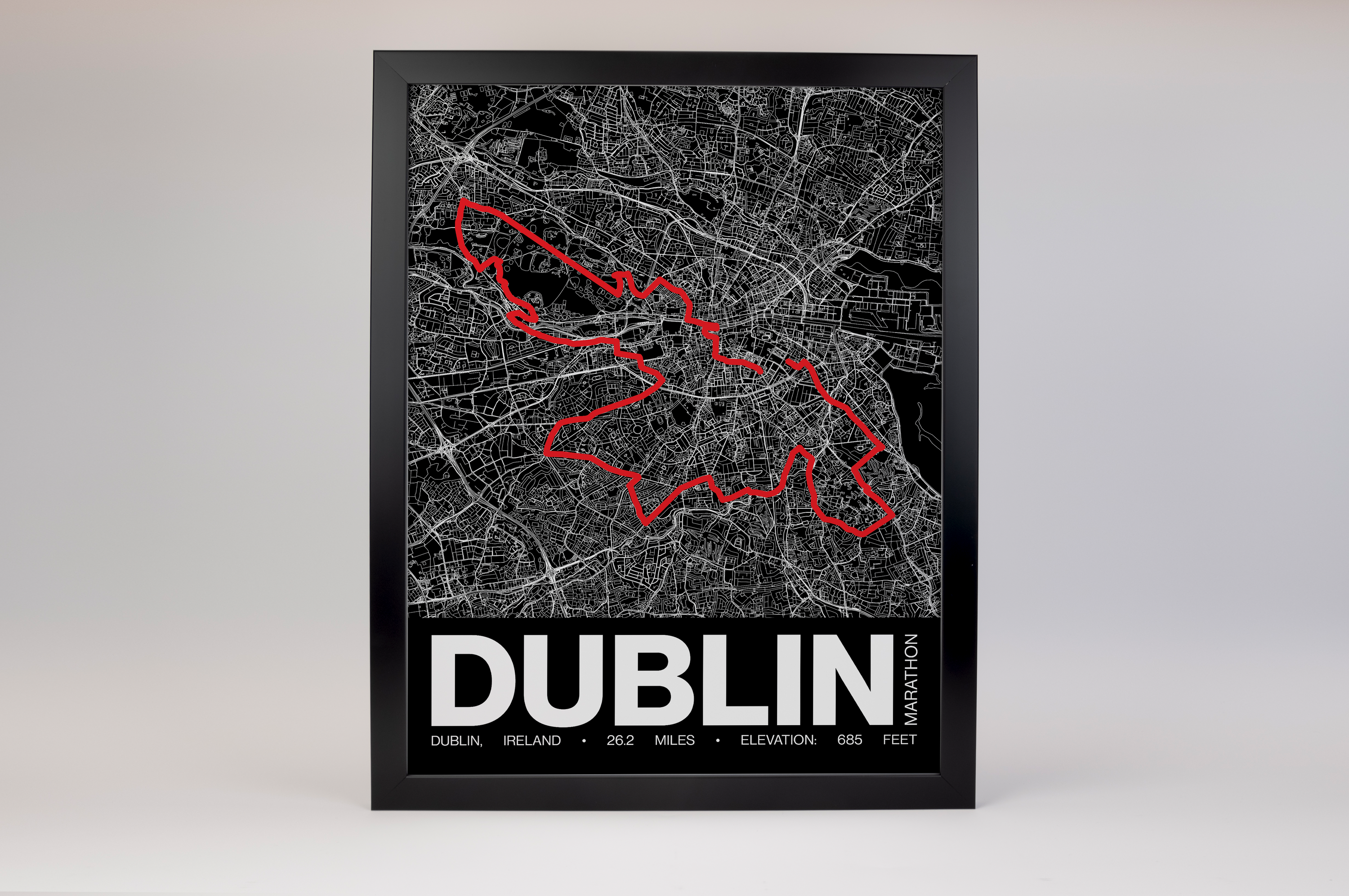 Dublin Marathon Poster - Grid Style