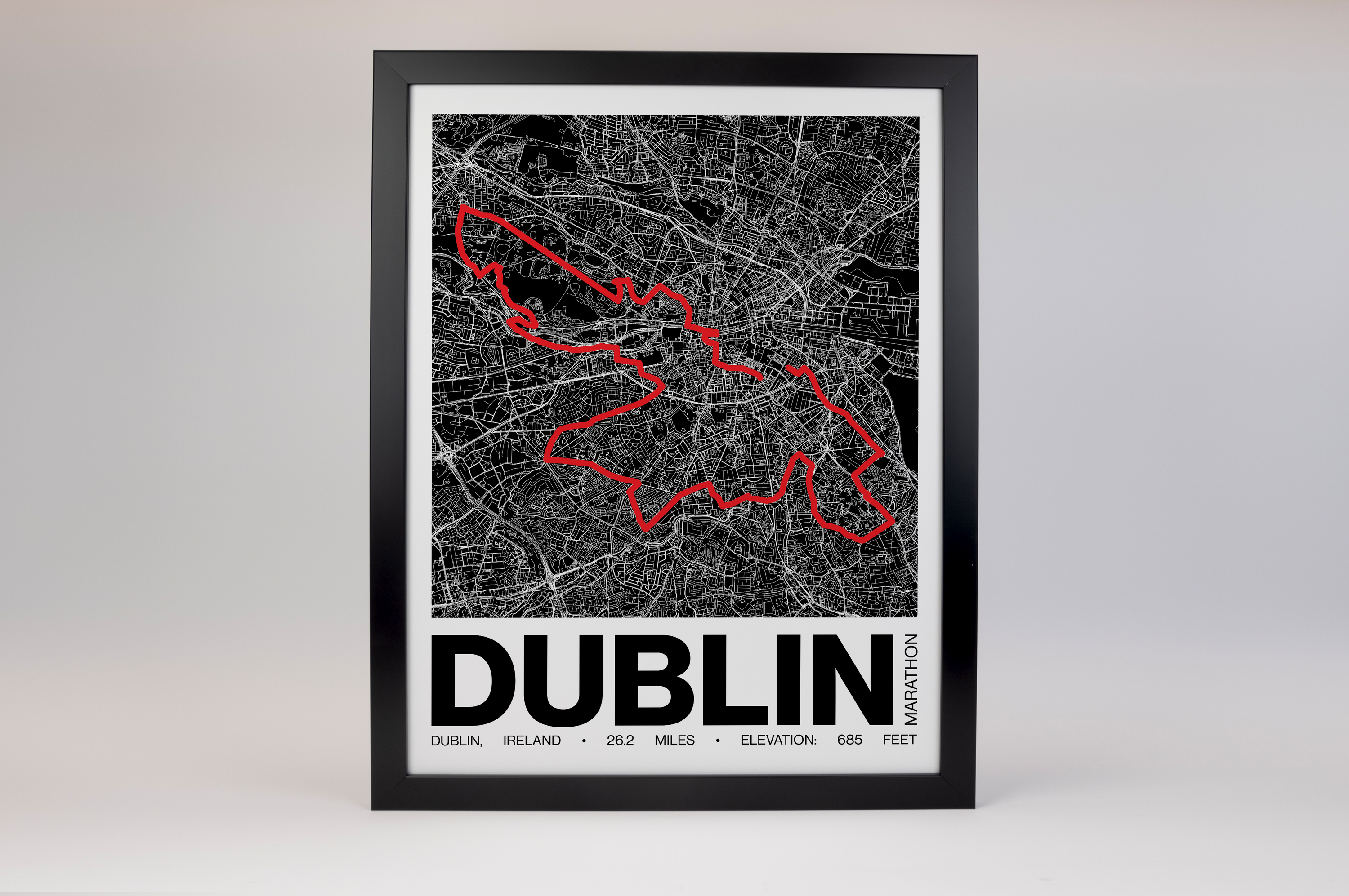 Dublin Marathon Poster - Grid Style