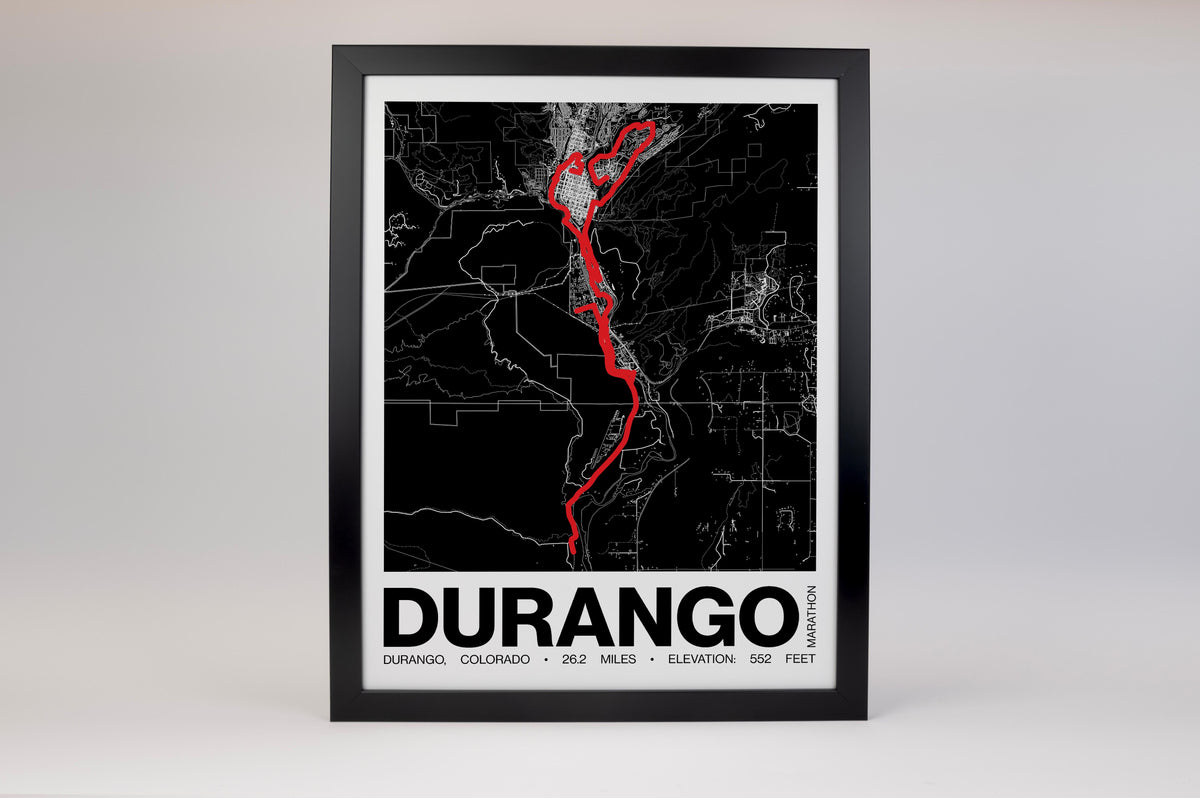 Durango Marathon Poster - Grid Style