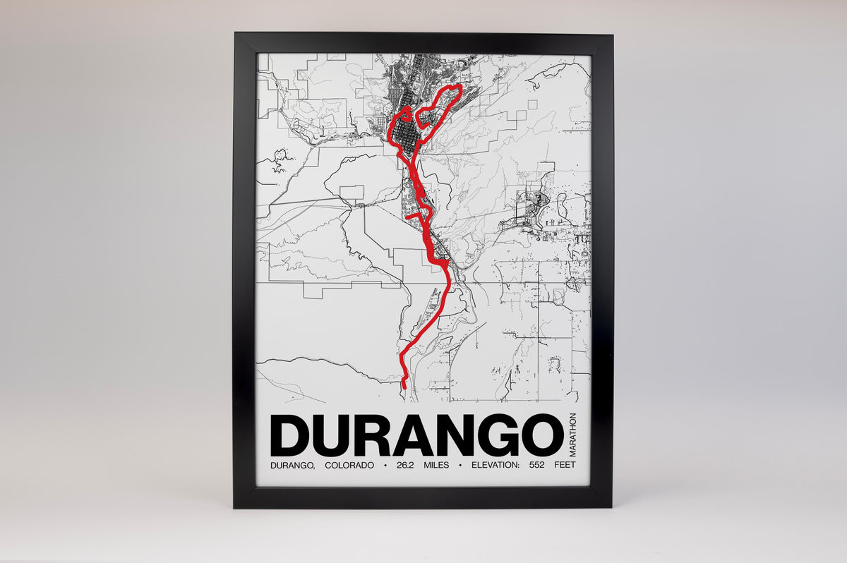 Durango Marathon Poster - Grid Style