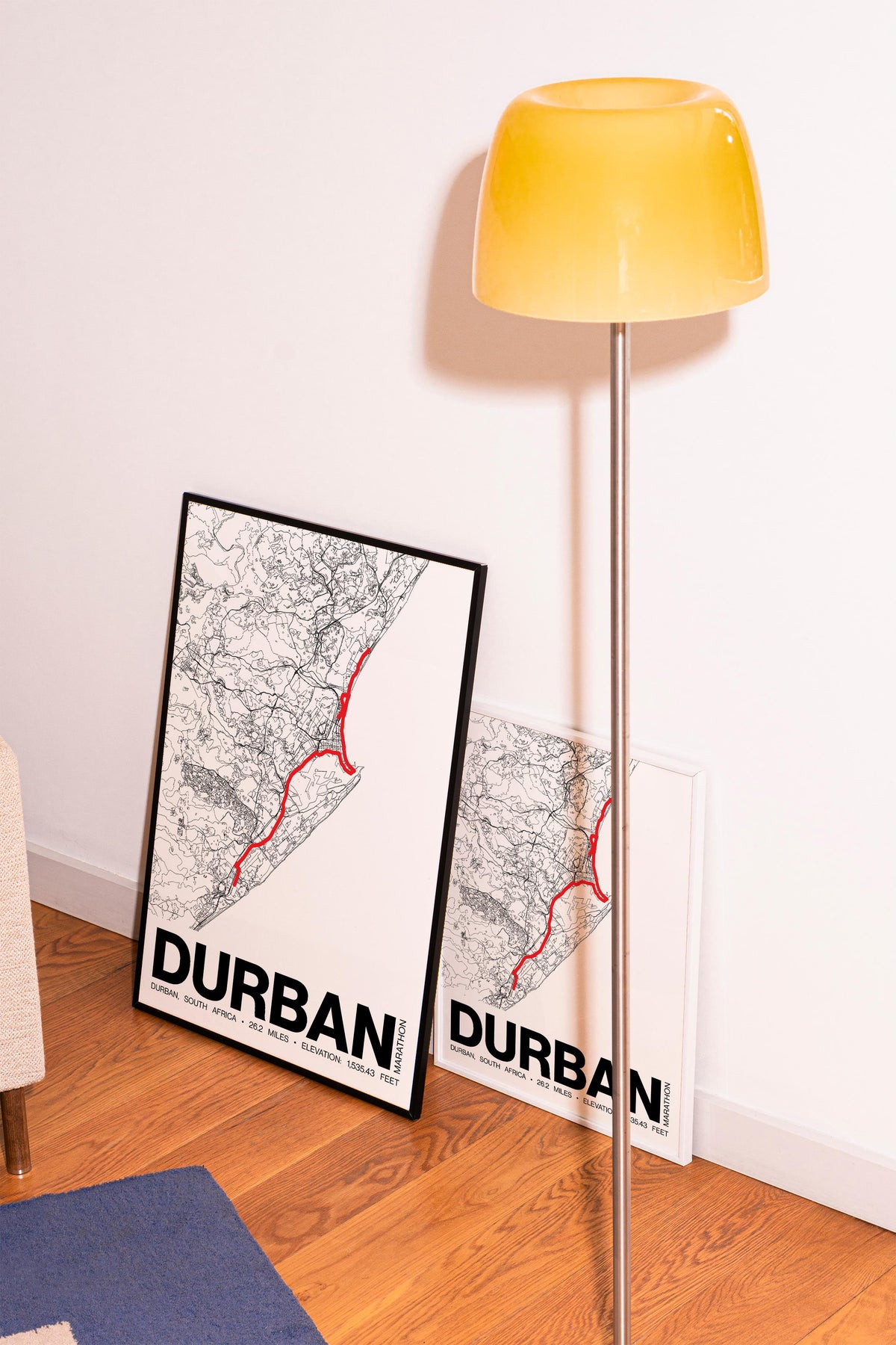 Durban International Marathon Poster - Grid Style