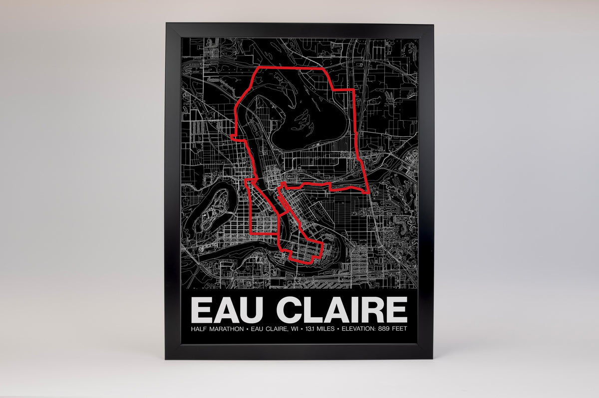 Eau Claire Half Marathon Poster - Grid Style