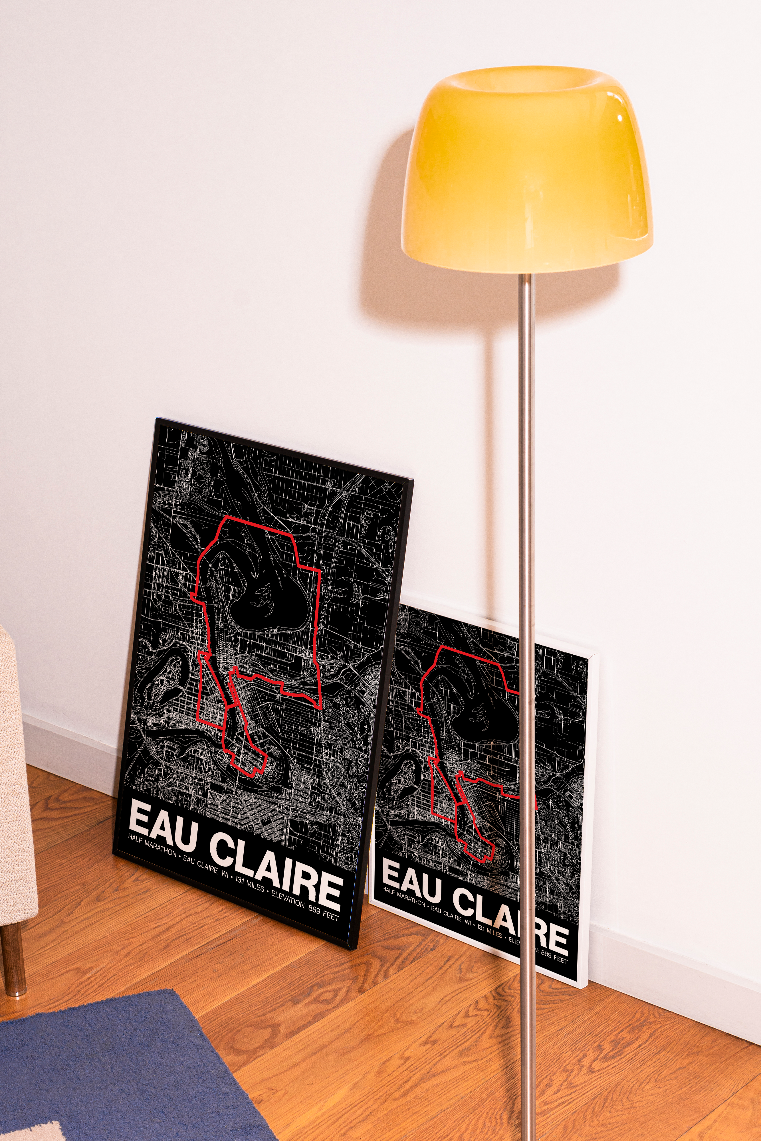 Eau Claire Half Marathon Poster - Grid Style