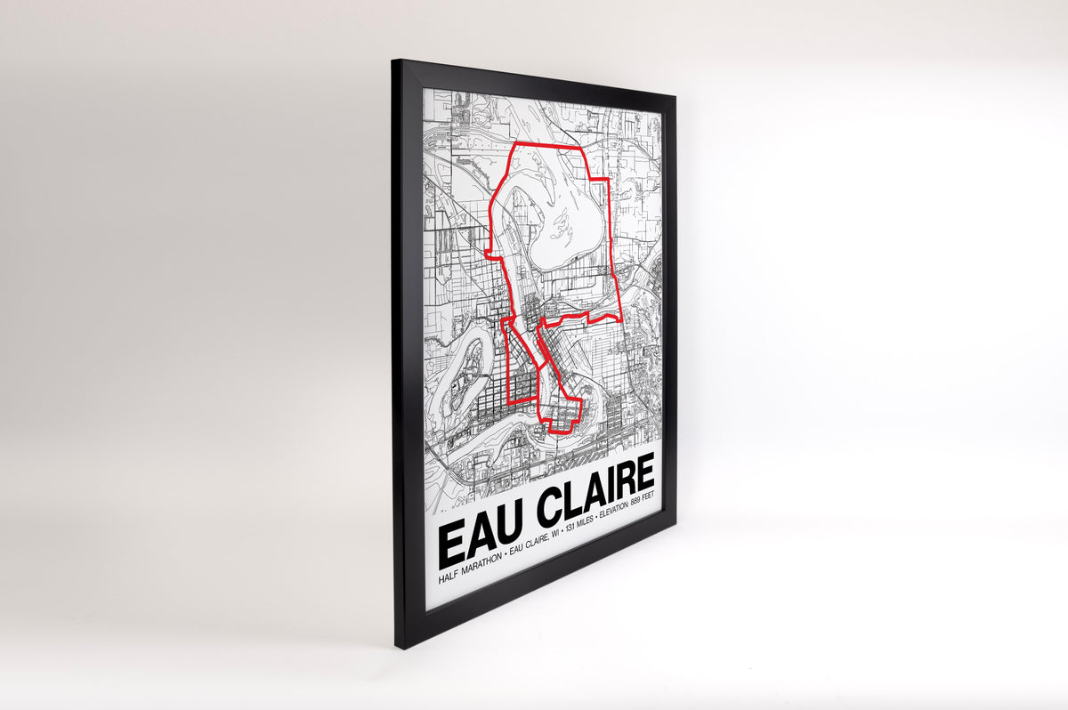 Eau Claire Half Marathon Poster - Grid Style