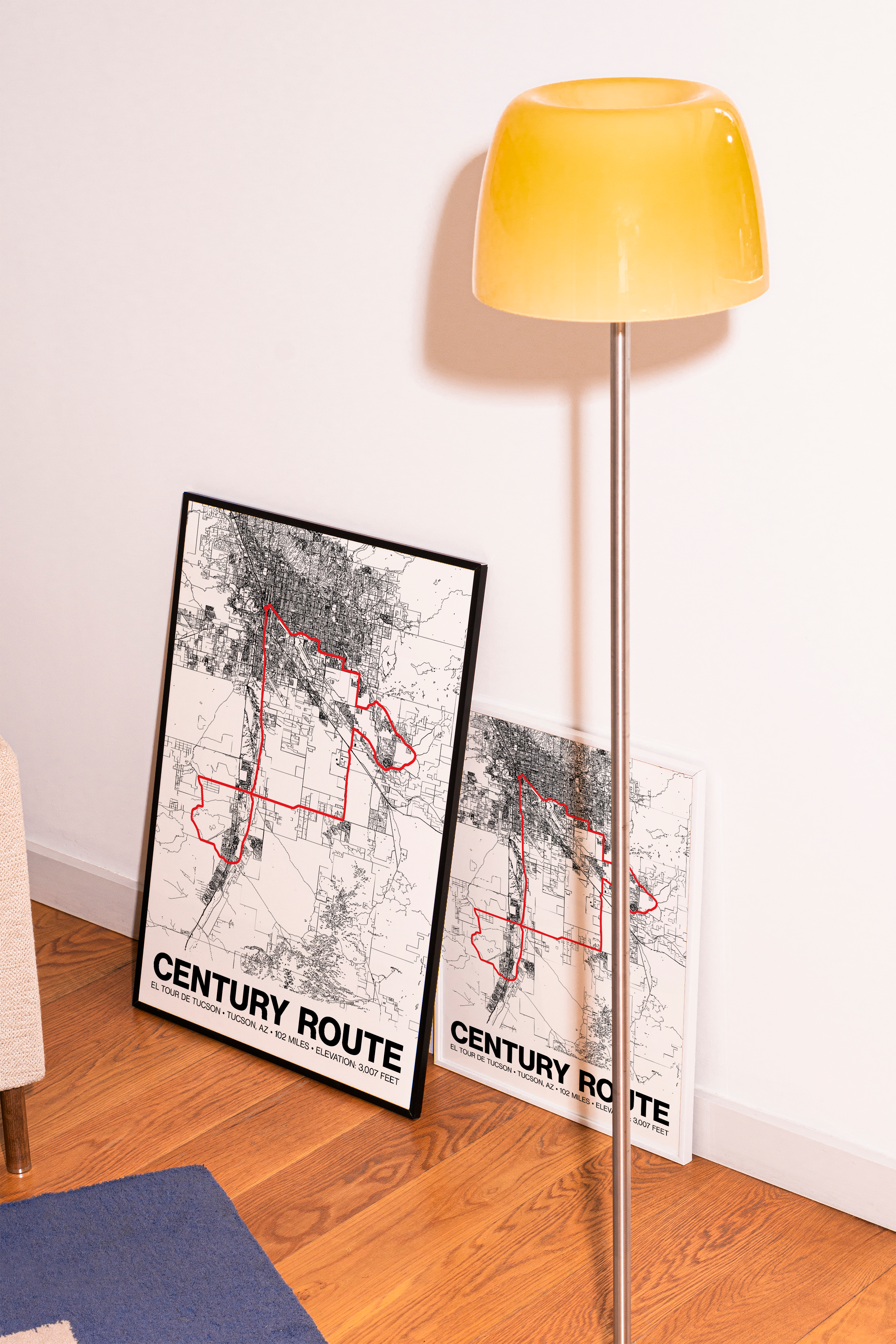 El Tour de Tucson 102 Mile Poster - Grid Style