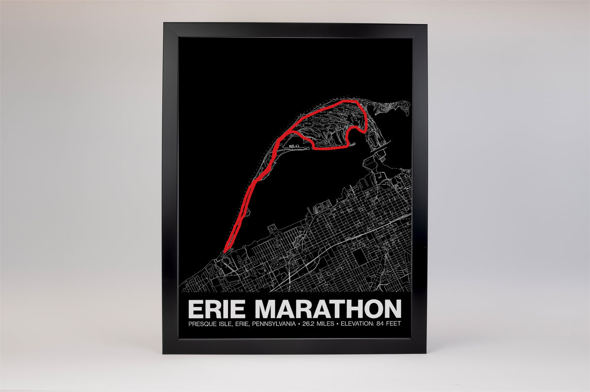 Erie Marathon Poster - Grid Style