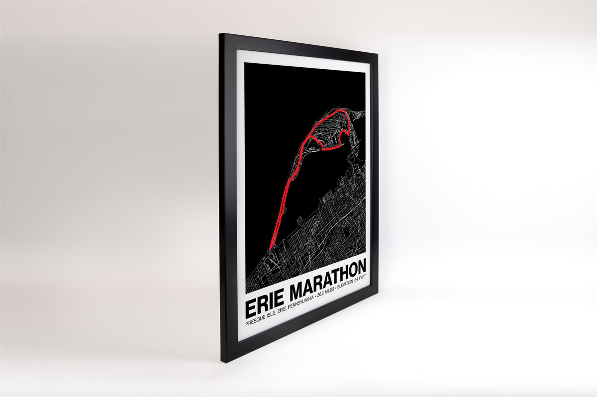 Erie Marathon Poster - Grid Style