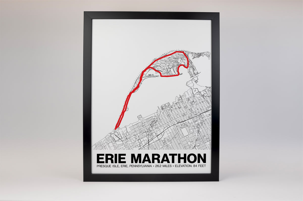 Erie Marathon Poster - Grid Style
