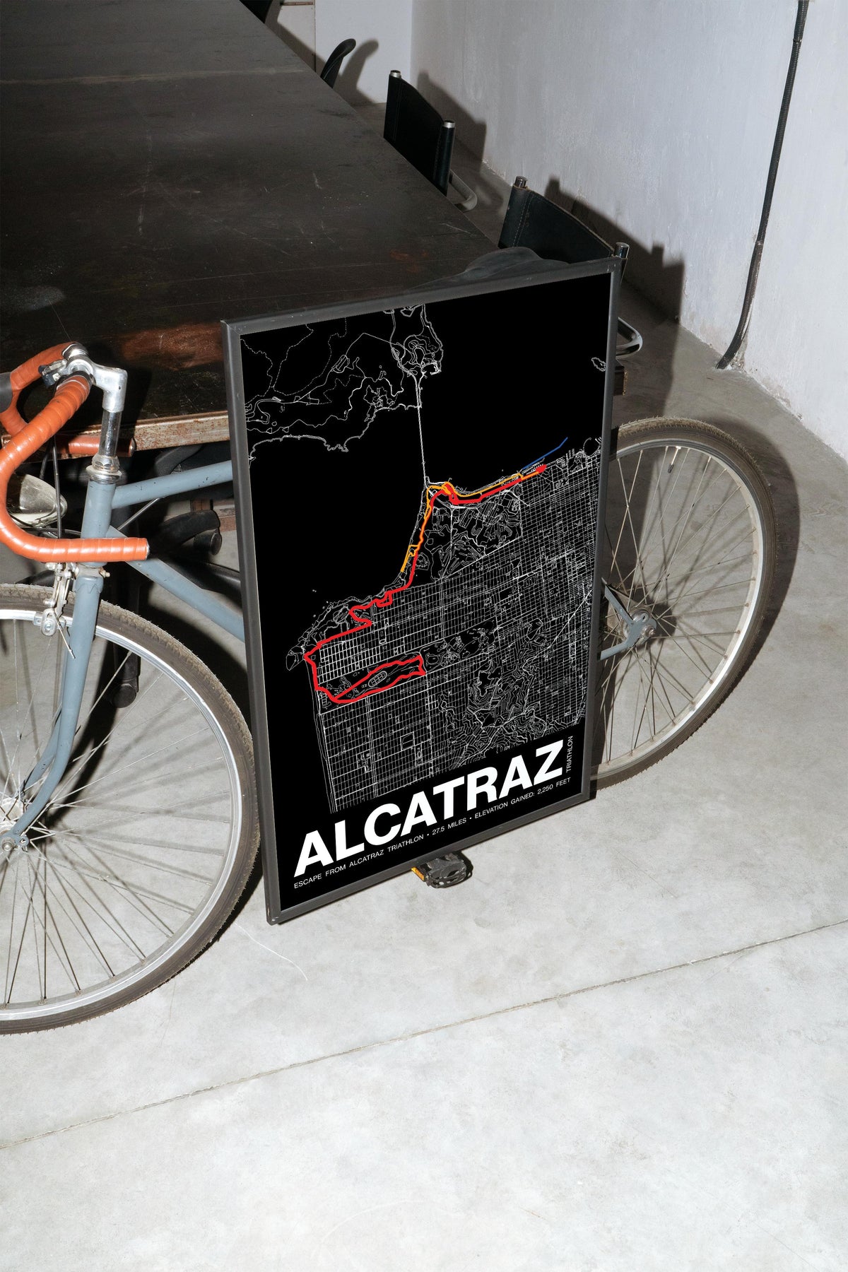 Escape from Alcatraz Triathlon Poster - Grid Style