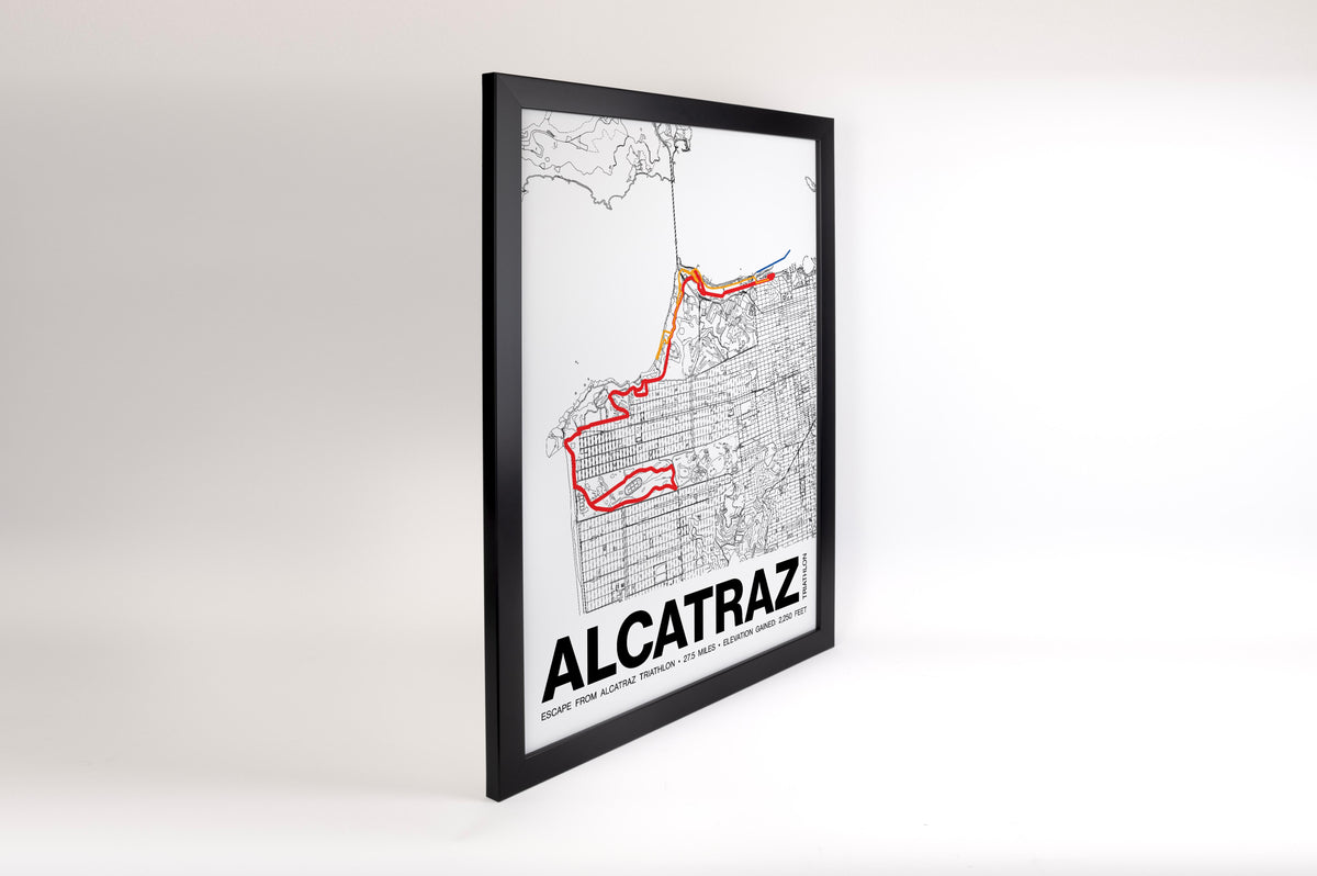 Escape from Alcatraz Triathlon Poster - Grid Style