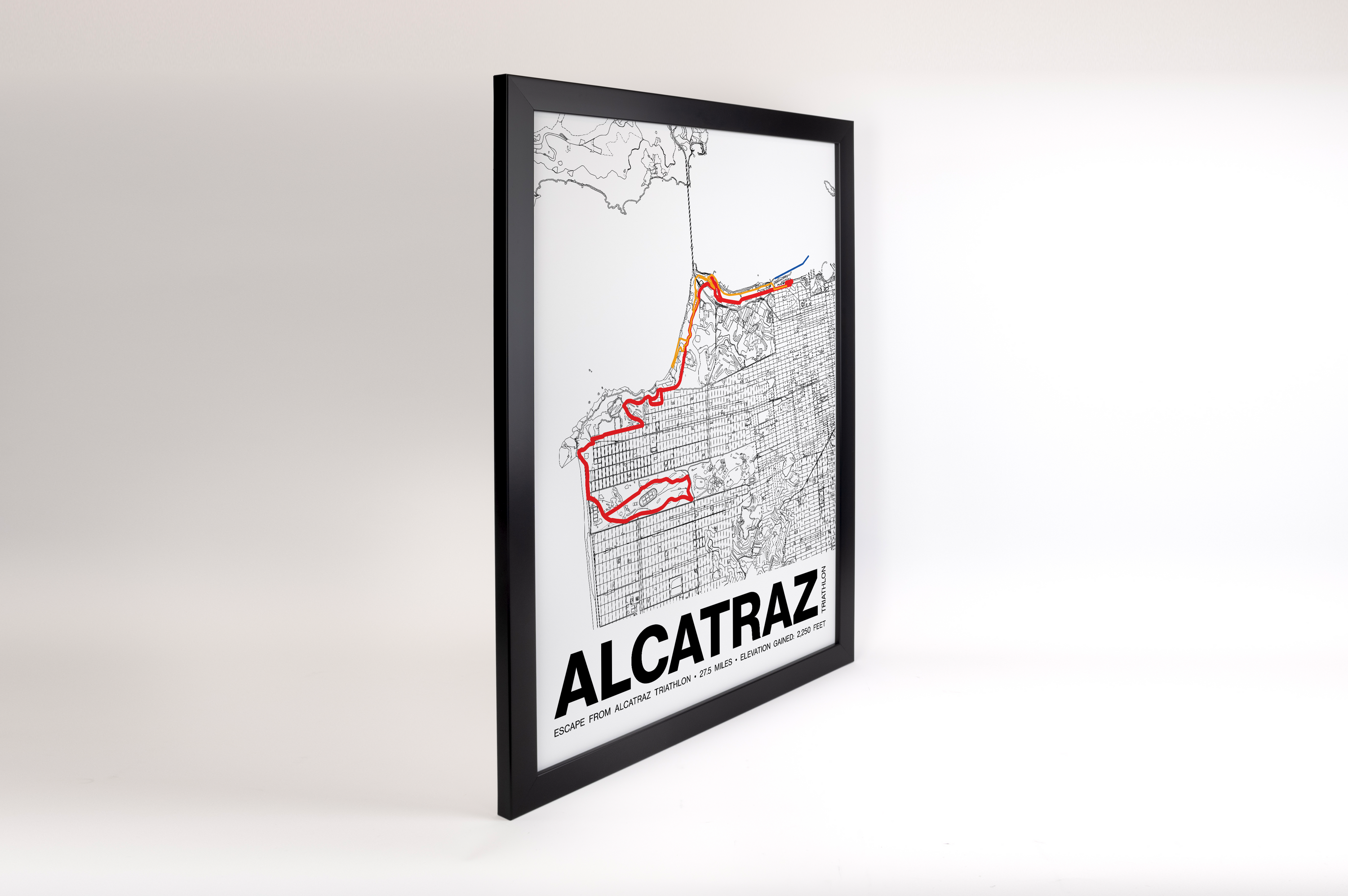 Escape from Alcatraz Triathlon Poster - Grid Style