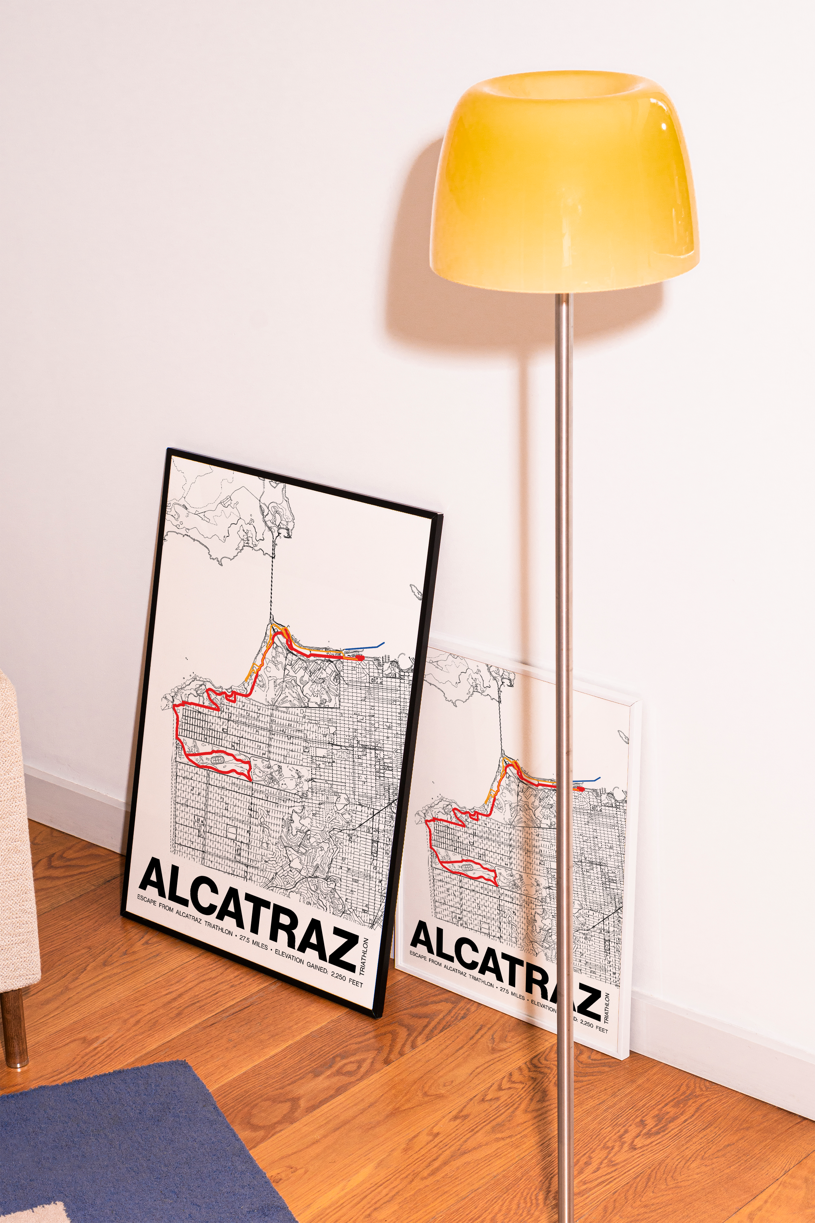Escape from Alcatraz Triathlon Poster - Grid Style