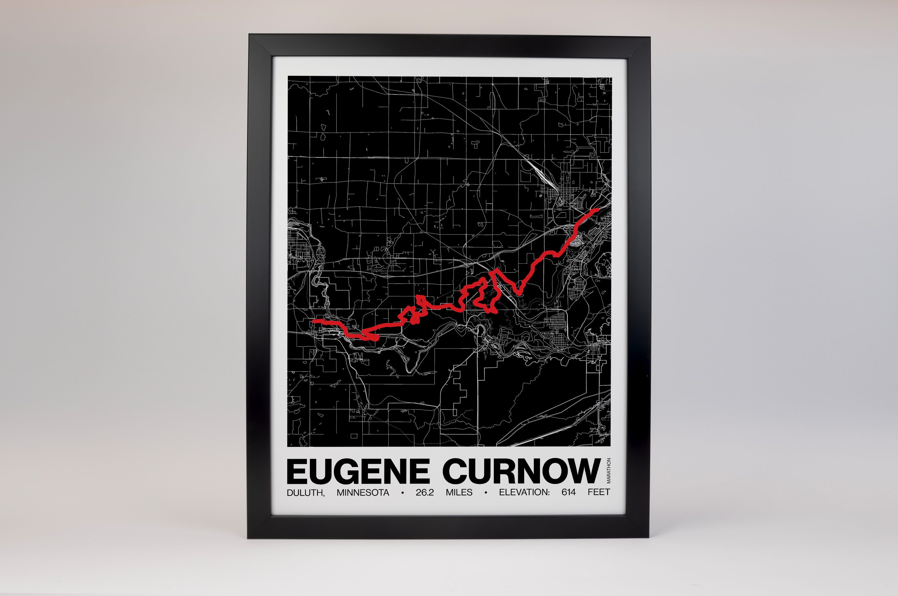Eugene Curnow Trail Marathon Poster - Grid Style