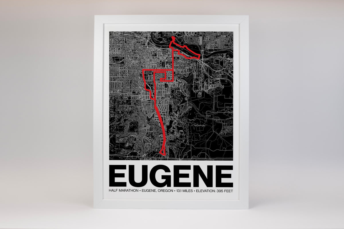 Eugene Half Marathon Poster - Grid Style