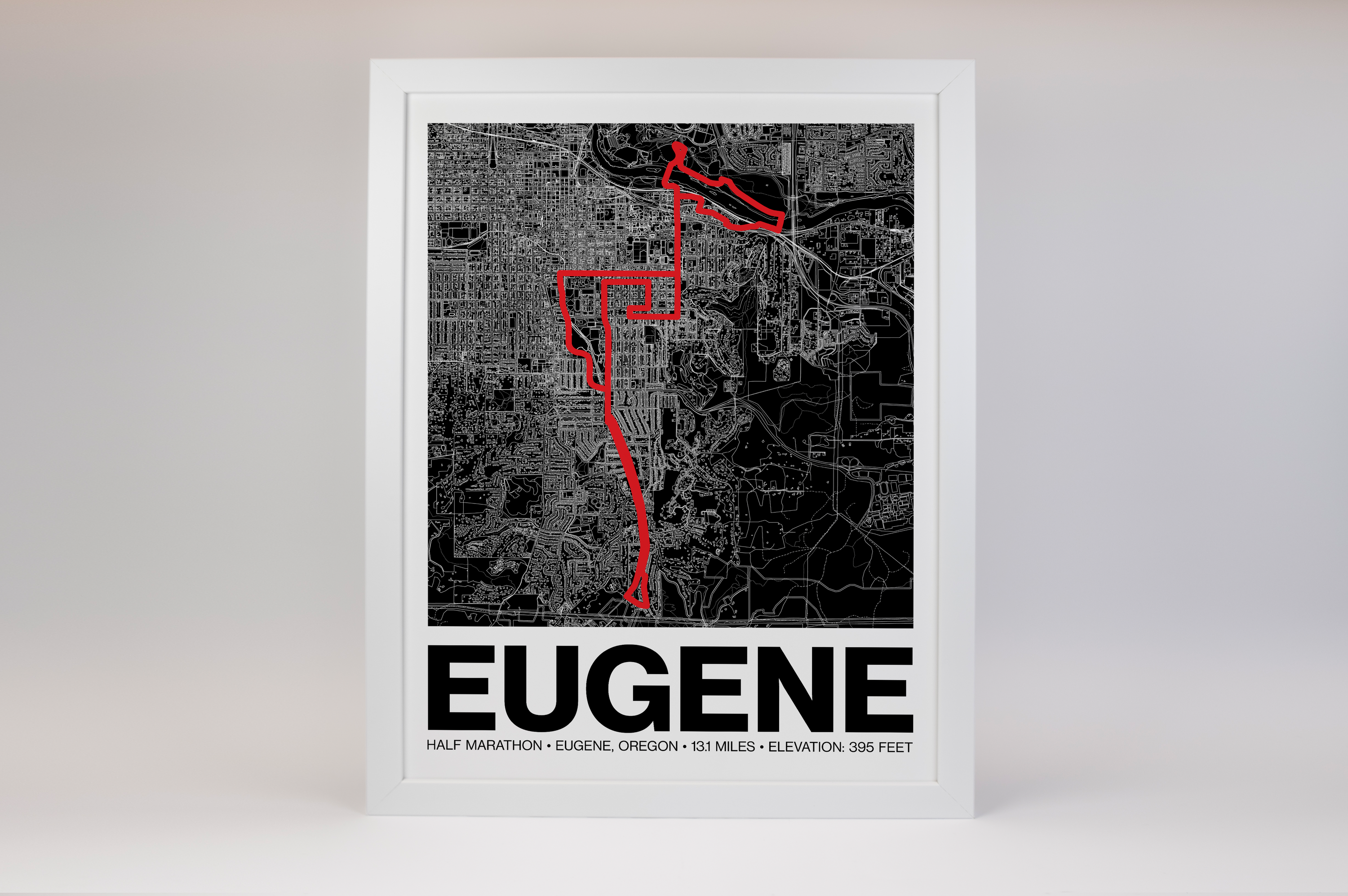 Eugene Half Marathon Poster - Grid Style