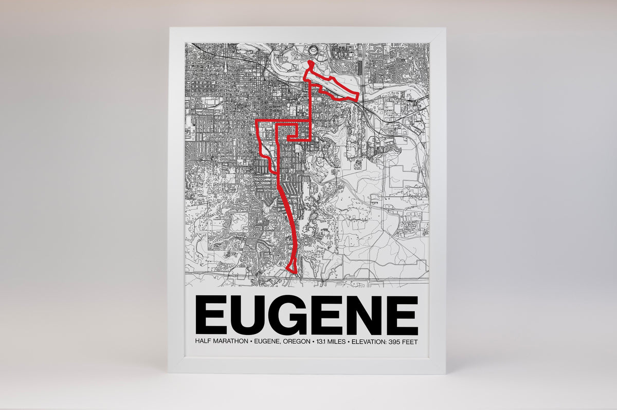 Eugene Half Marathon Poster - Grid Style