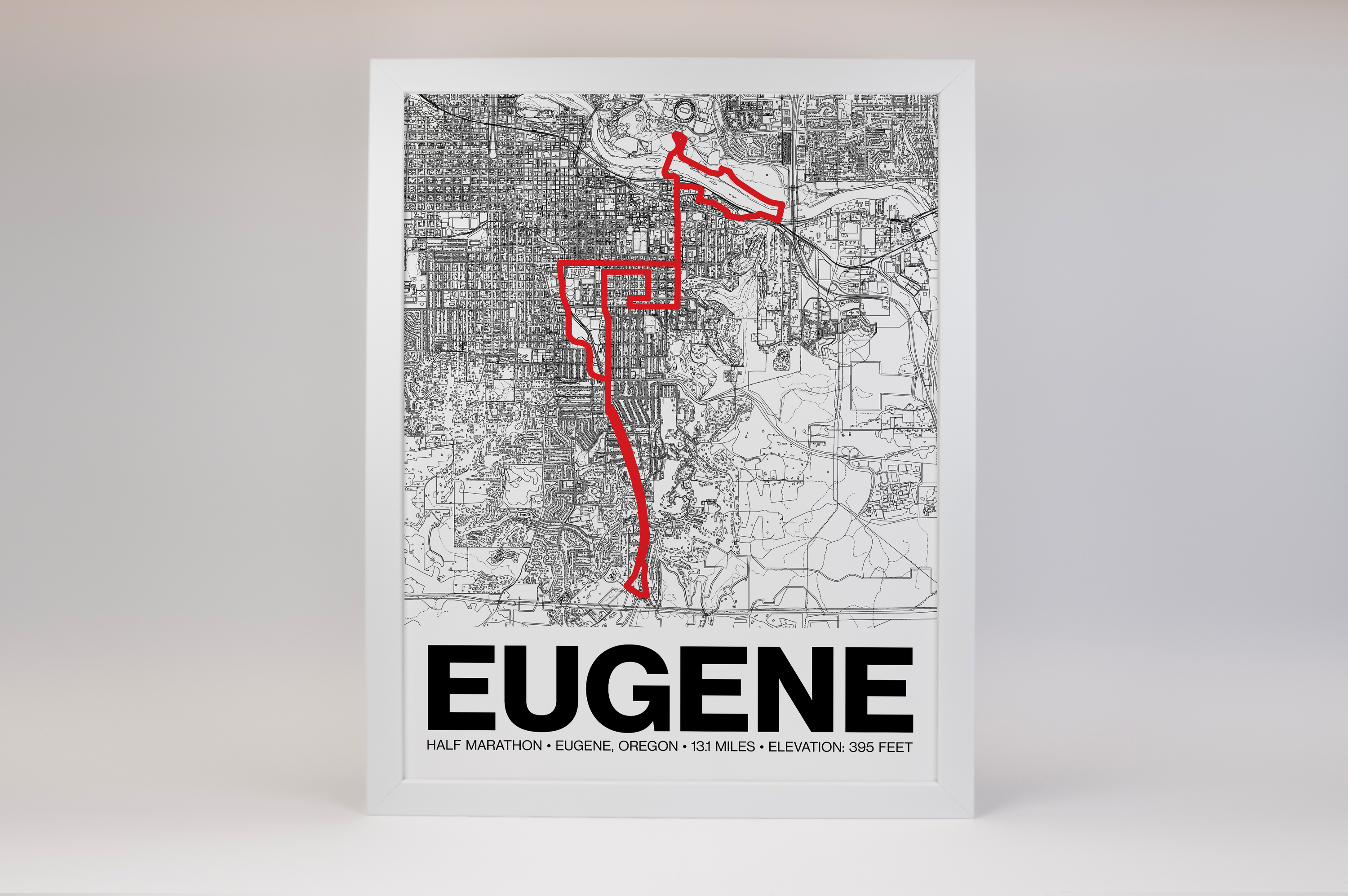 Eugene Half Marathon Poster - Grid Style