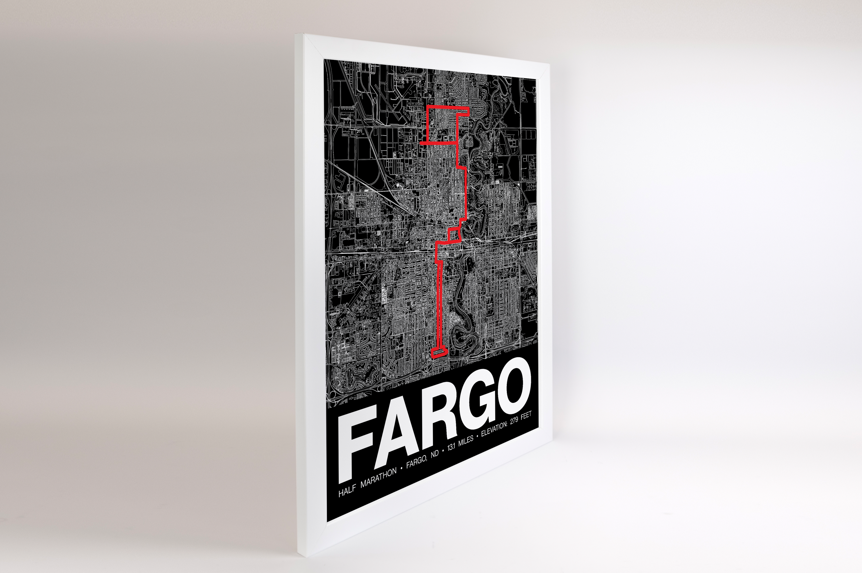 Fargo Half Marathon Poster - Grid Style