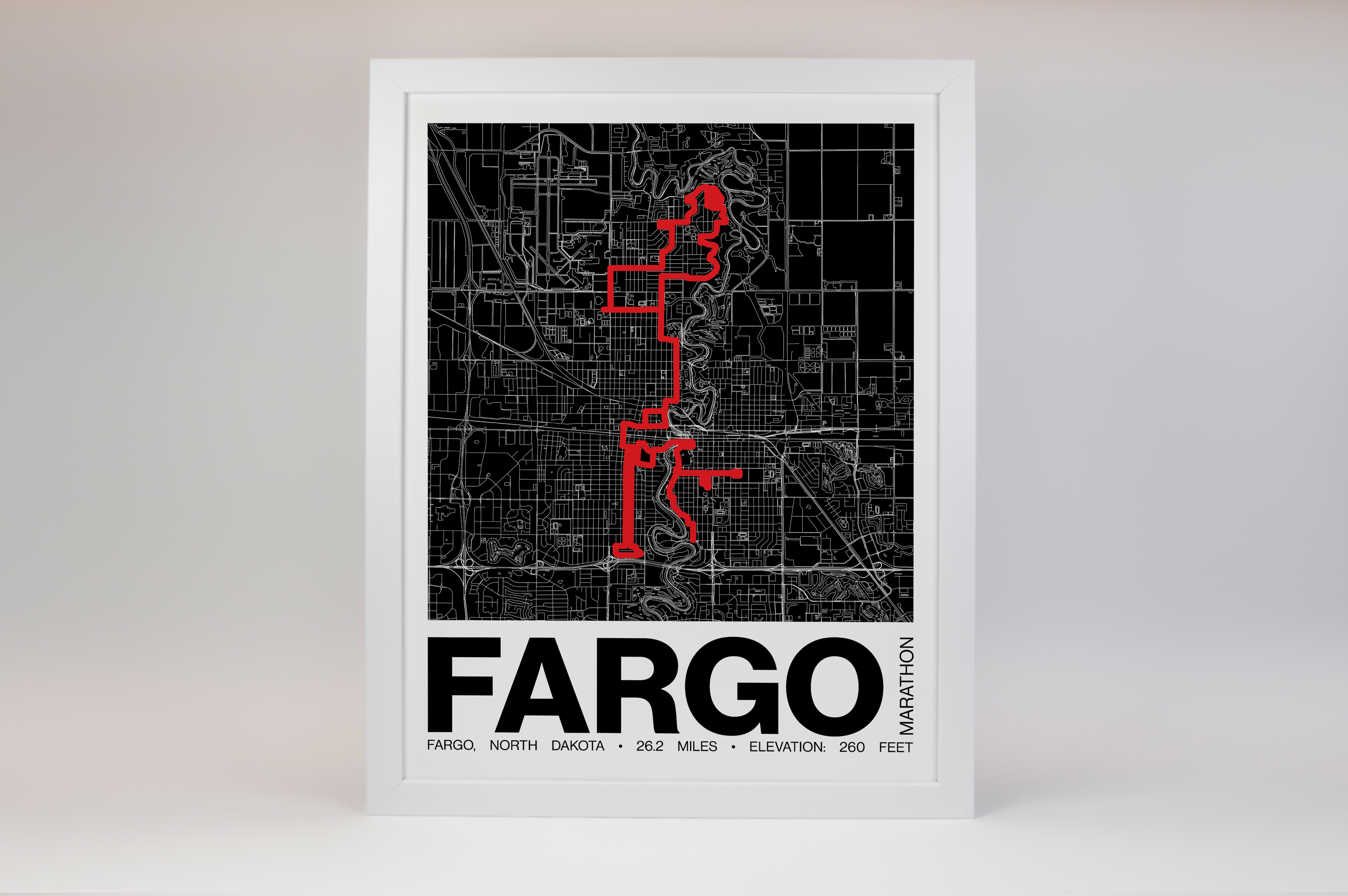 Fargo Marathon Poster - Grid Style