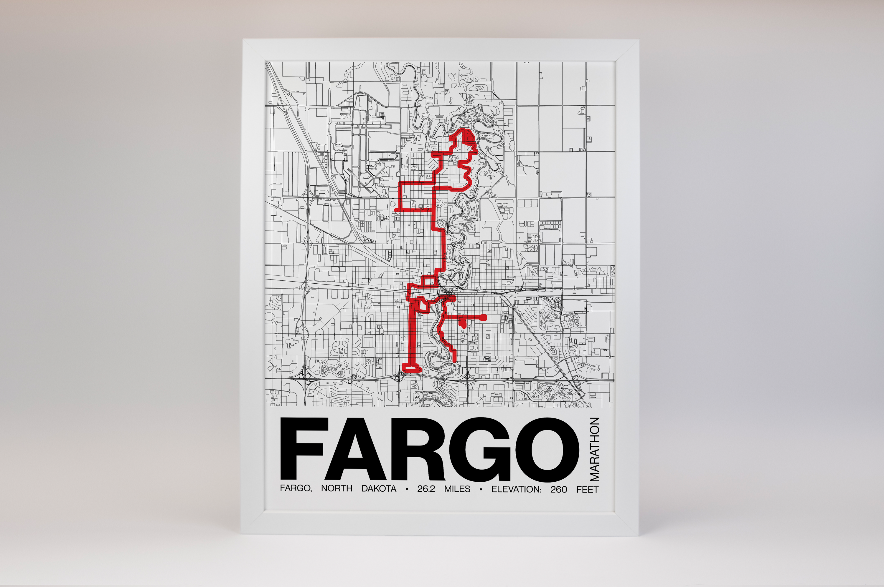 Fargo Marathon Poster - Grid Style