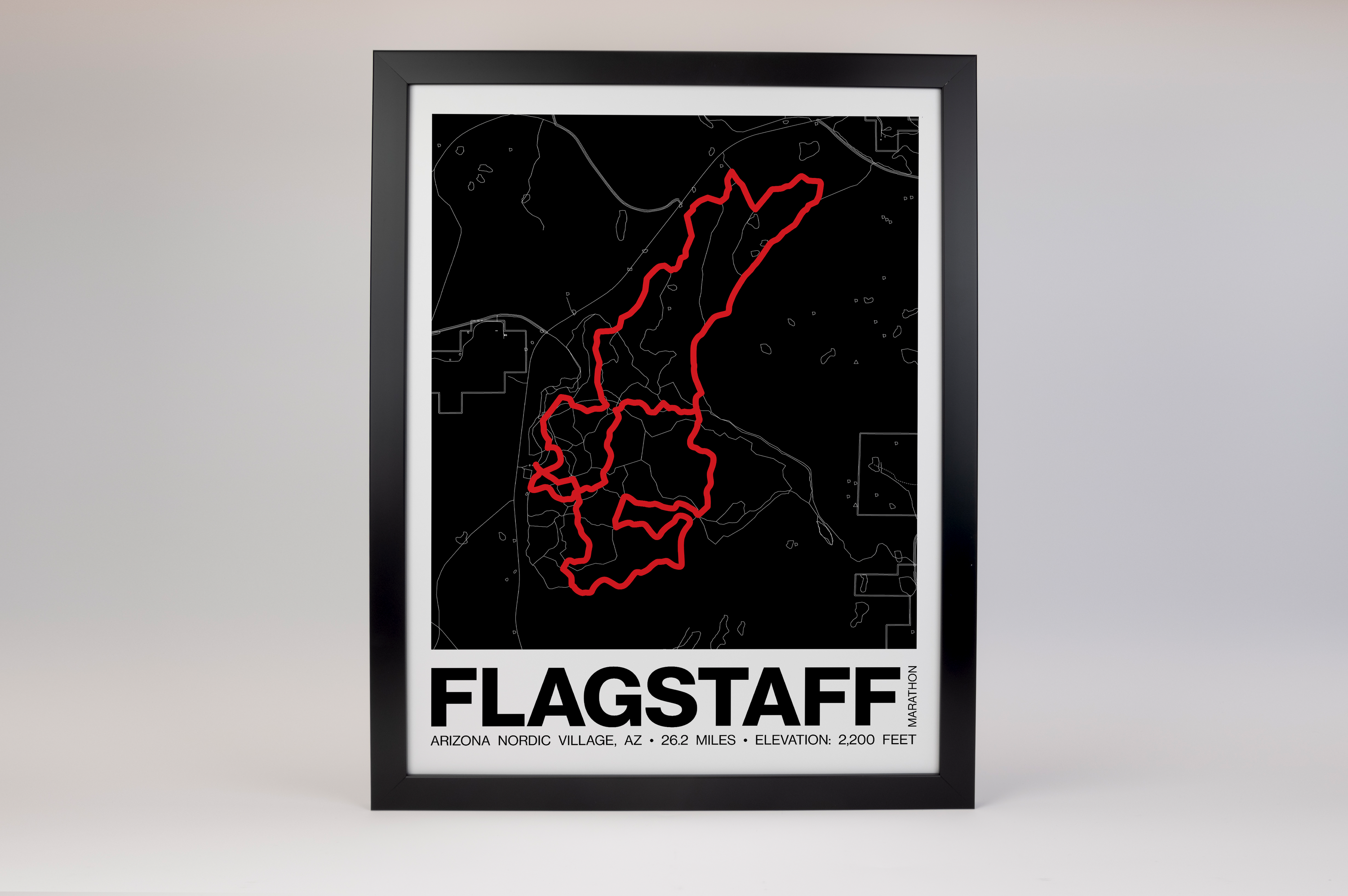 Flagstaff Marathon Poster - Grid Style