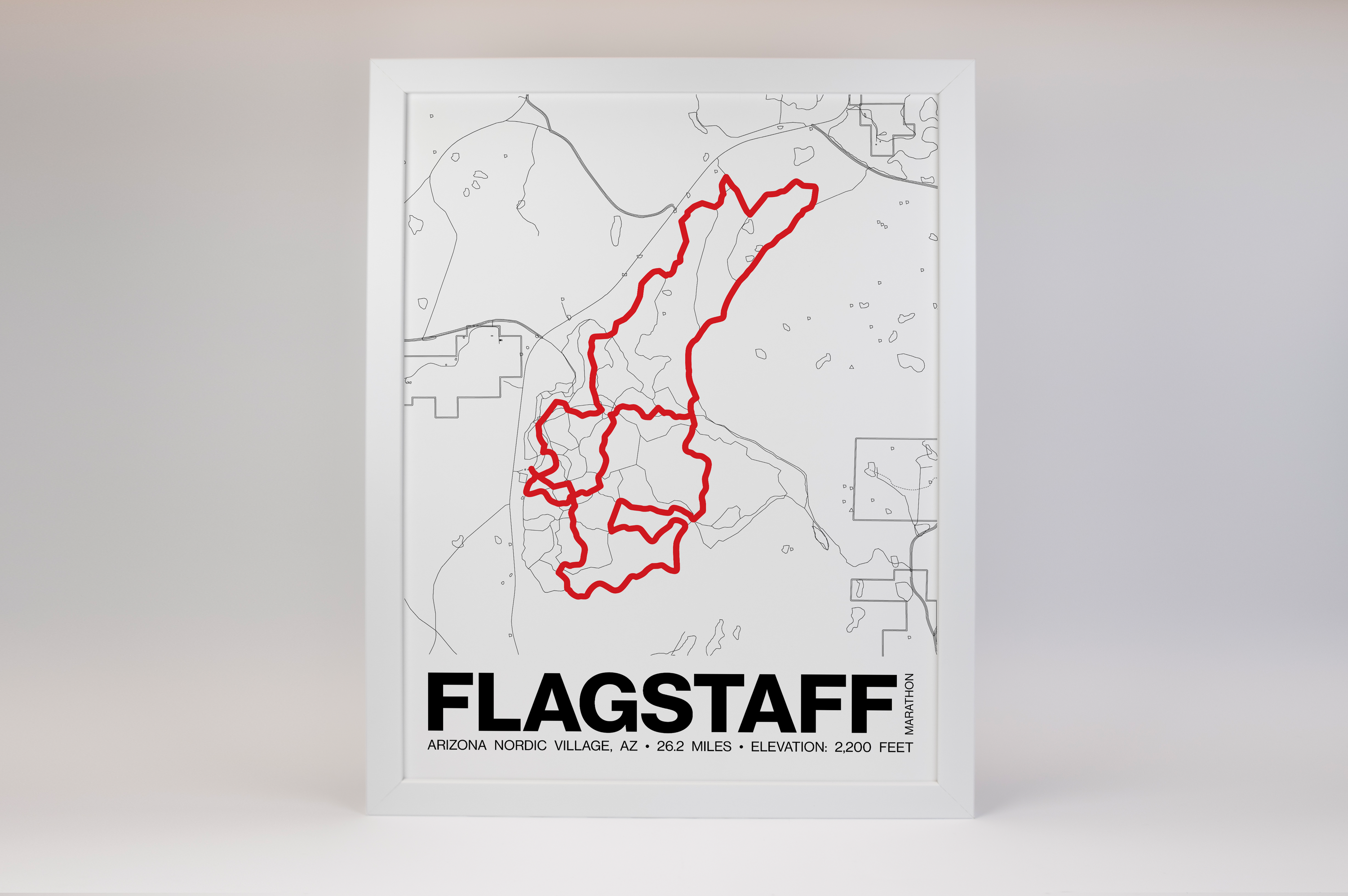 Flagstaff Marathon Poster - Grid Style
