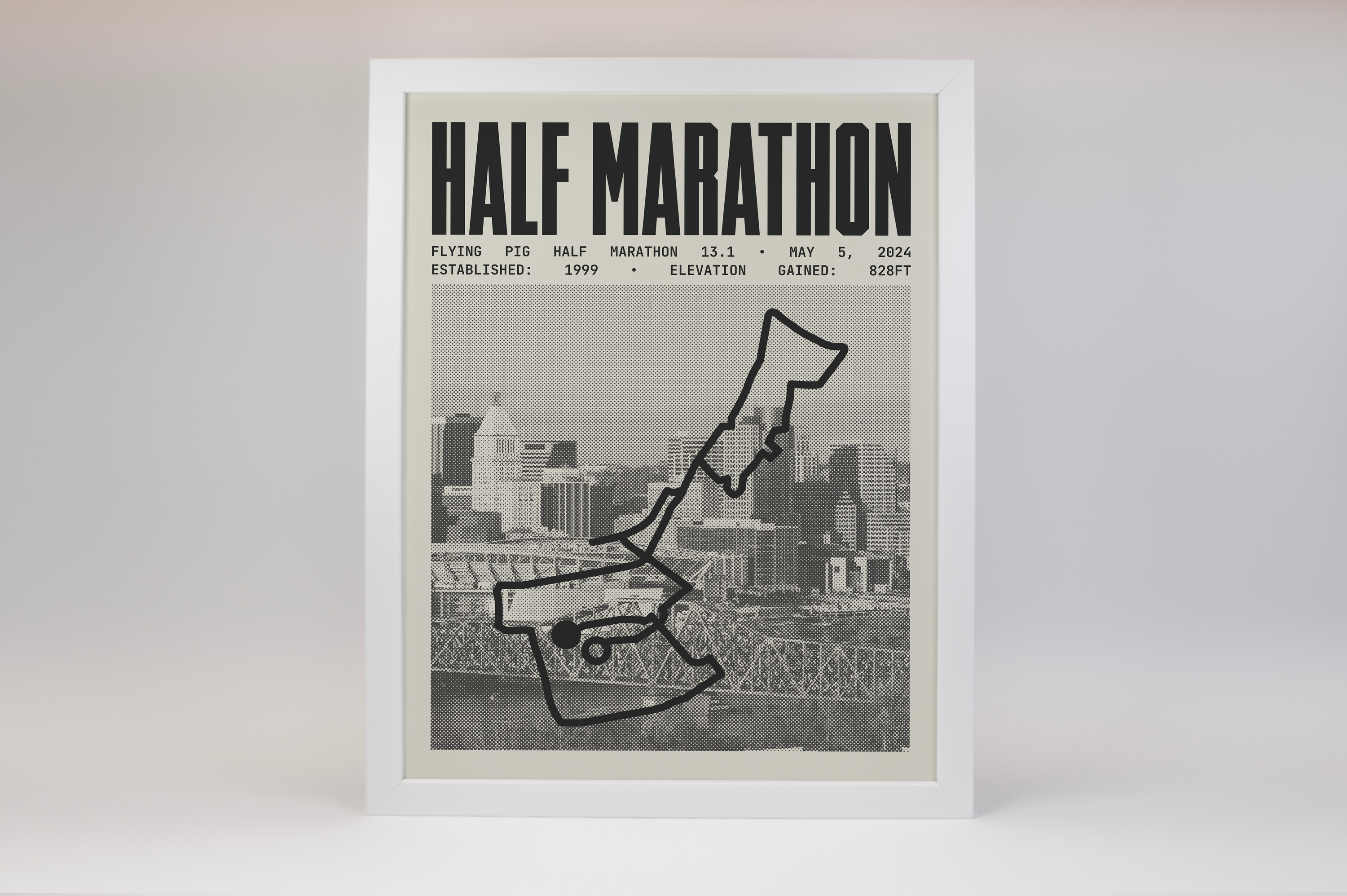 Flying Pig Half-Marathon Poster