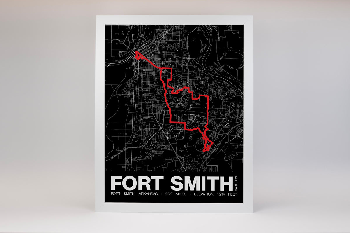 Fort Smith Marathon Poster - Grid Style